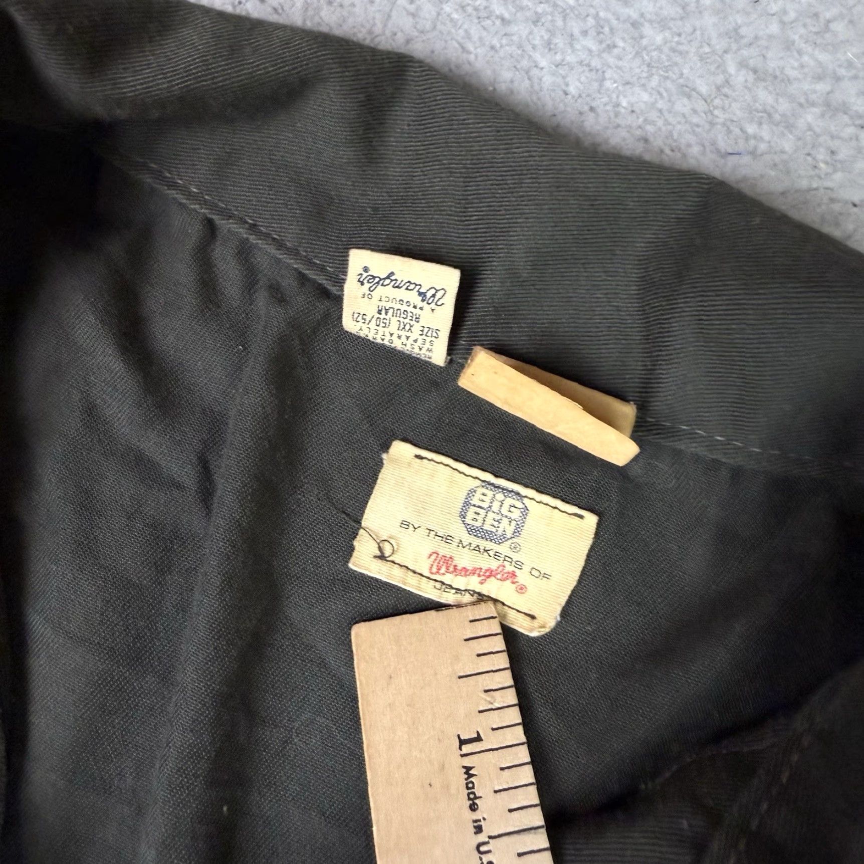 Wrangler VINTAGE Big Ben Wrangler Denim Coveralls Mens 2XL 50 Regular Green Distressed 90s Workwear Casual Denim Coveralls Mens Size US 39 - 7 Thumbnail