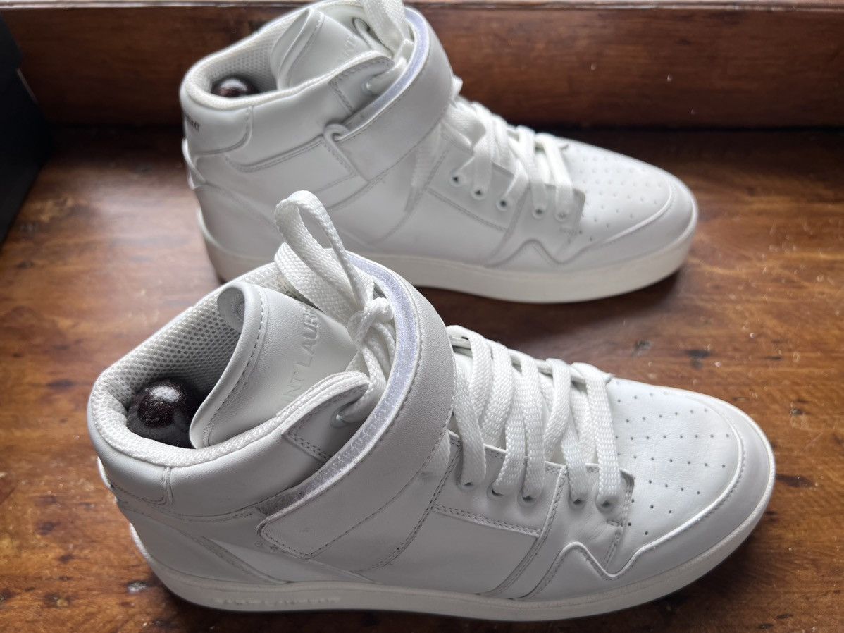 Saint Laurent Paris $1.3K Lax dirty white mid-top sneakers, EU43.5/US10.5 Size US 10.5 / EU 43-44 - 4 Thumbnail