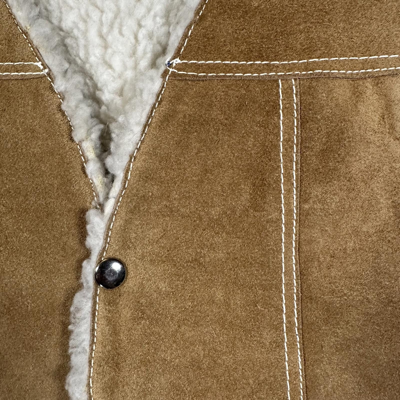 Genuine Leather 70s Genuine Leather Mens Vest Size 40 Brown Vintage Sherpa Size US M / EU 48-50 / 2 - 5 Thumbnail