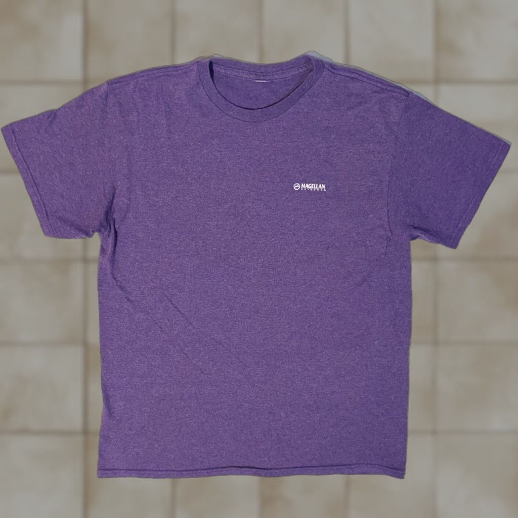 Vintage Magellan Tshirt Shirt Womens Regular M Purple Logo Outdoor Short Sleeve Crew Neck Jersey Cotton Casual Classic 90s? Size M / US 6-8 / IT 42-44 - 1 Thumbnail