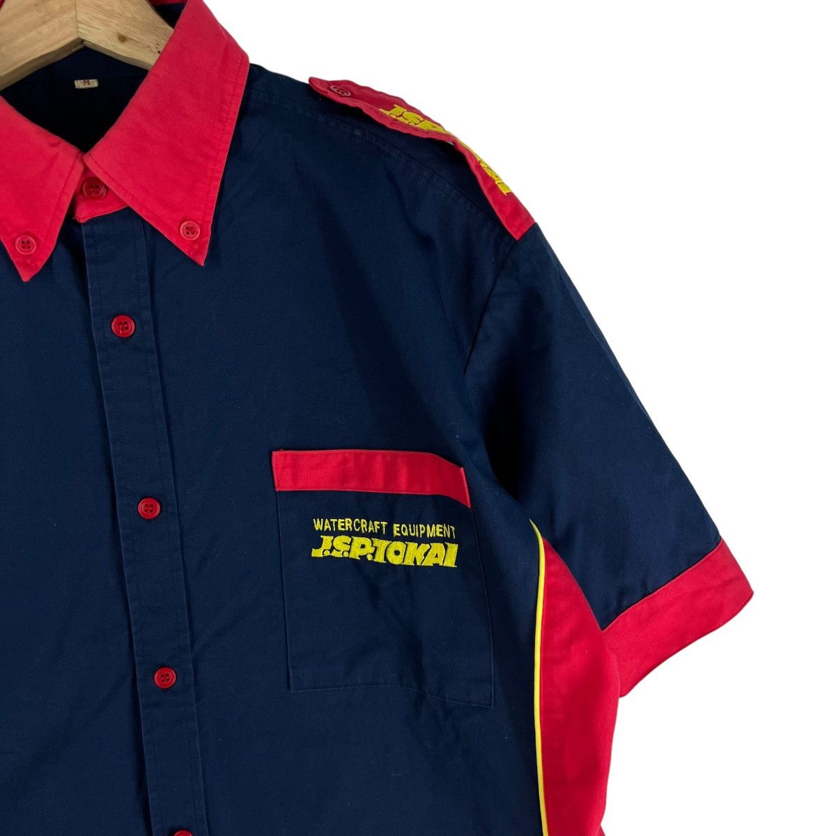 Japanese Brand 🔥VINTAGE SHIRT RACING JACKET JSP RACING BIG LOGO Size US M / EU 48-50 / 2 - 4 Thumbnail