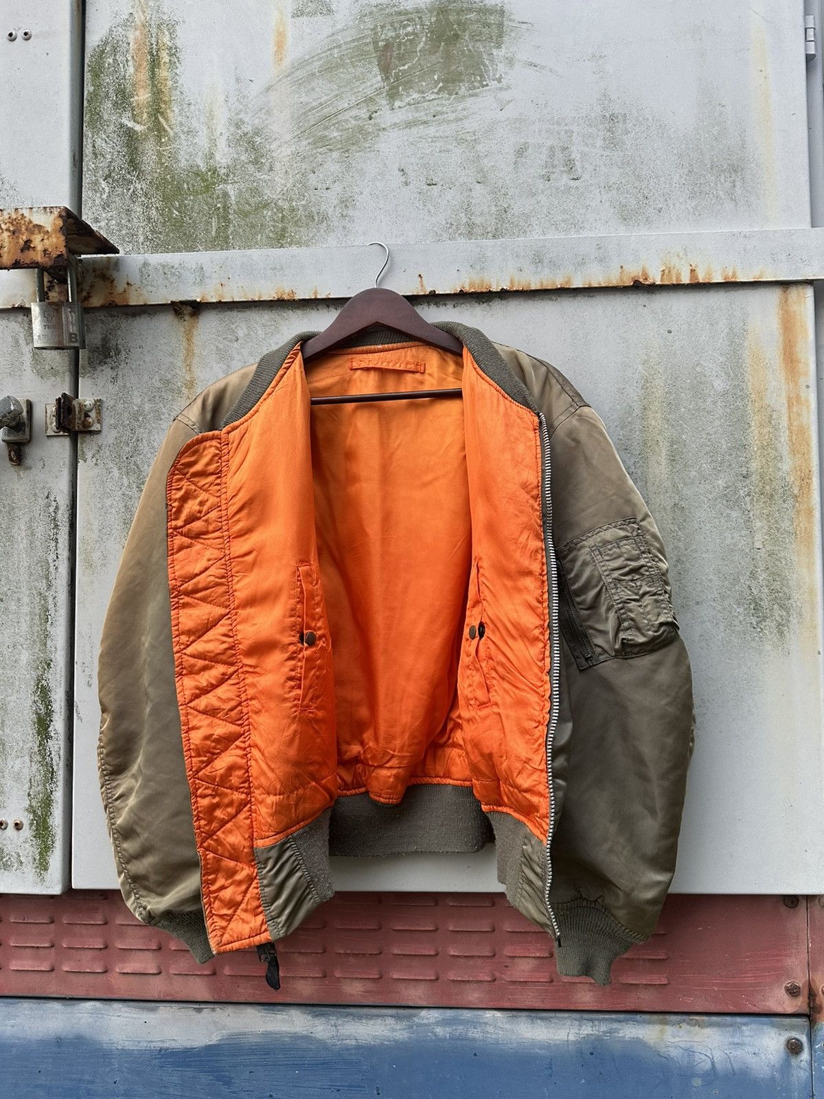 Vintage Faded MA-1 Avirex VF-117 Privateers Bomber Jacket