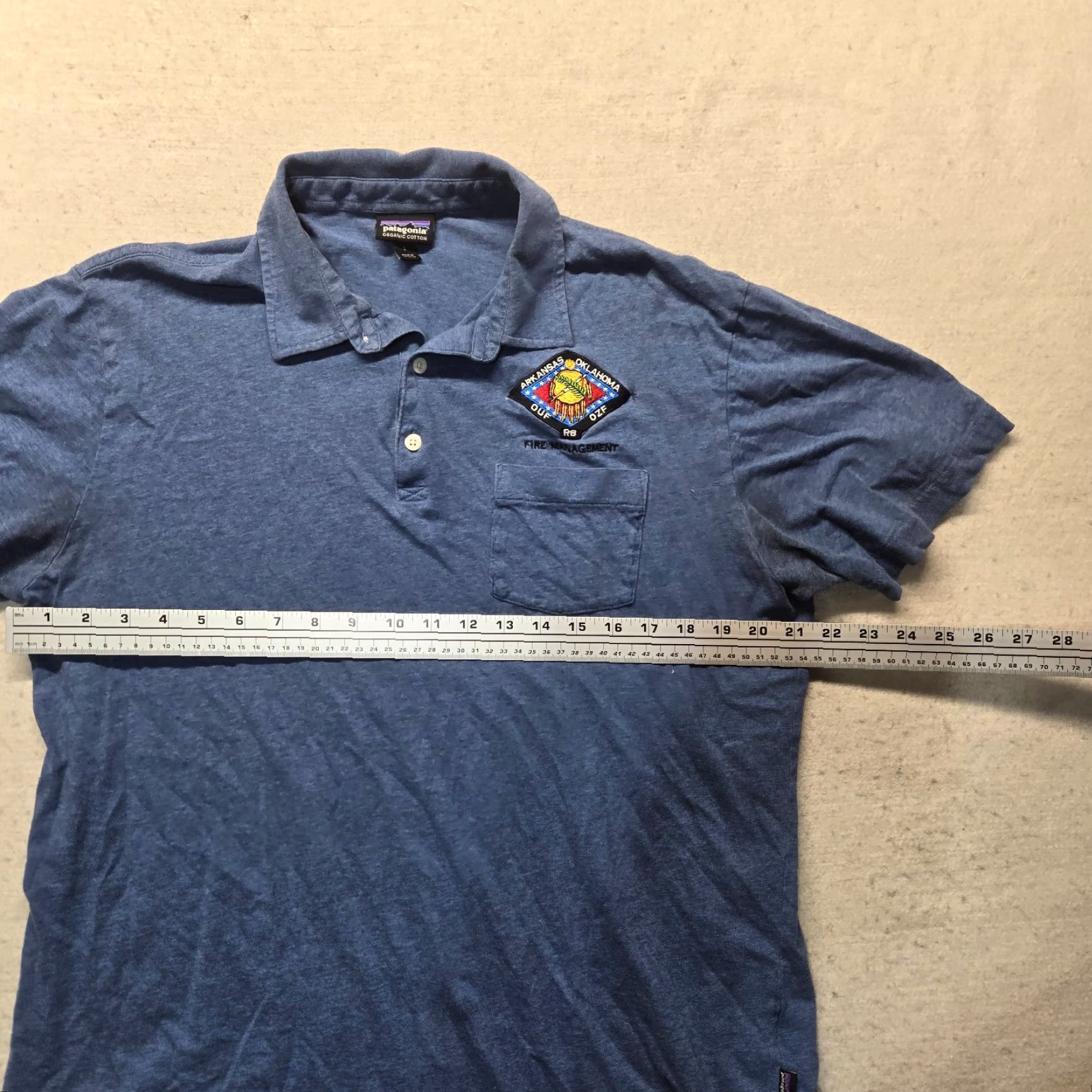 Patagonia Patagonia Shirt Polo Blue L Mens Arkansas Oklahoma Fire Hiking Hiker Rugby Size US L / EU 52-54 / 3 - 4 Thumbnail