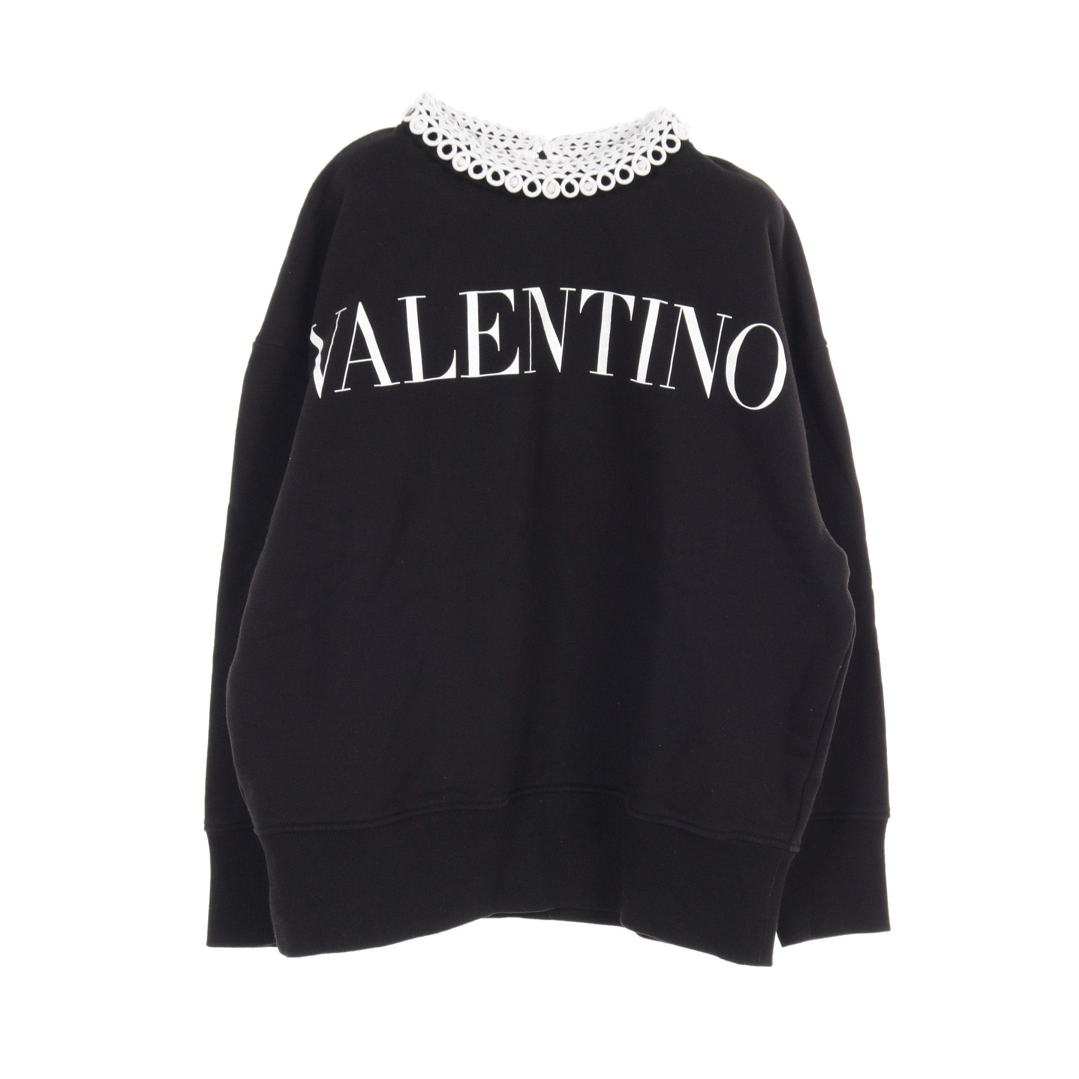 Valentino Valentino Sweatshirt Front Logo Print Cotton Black Size ONE SIZE - 1 Thumbnail