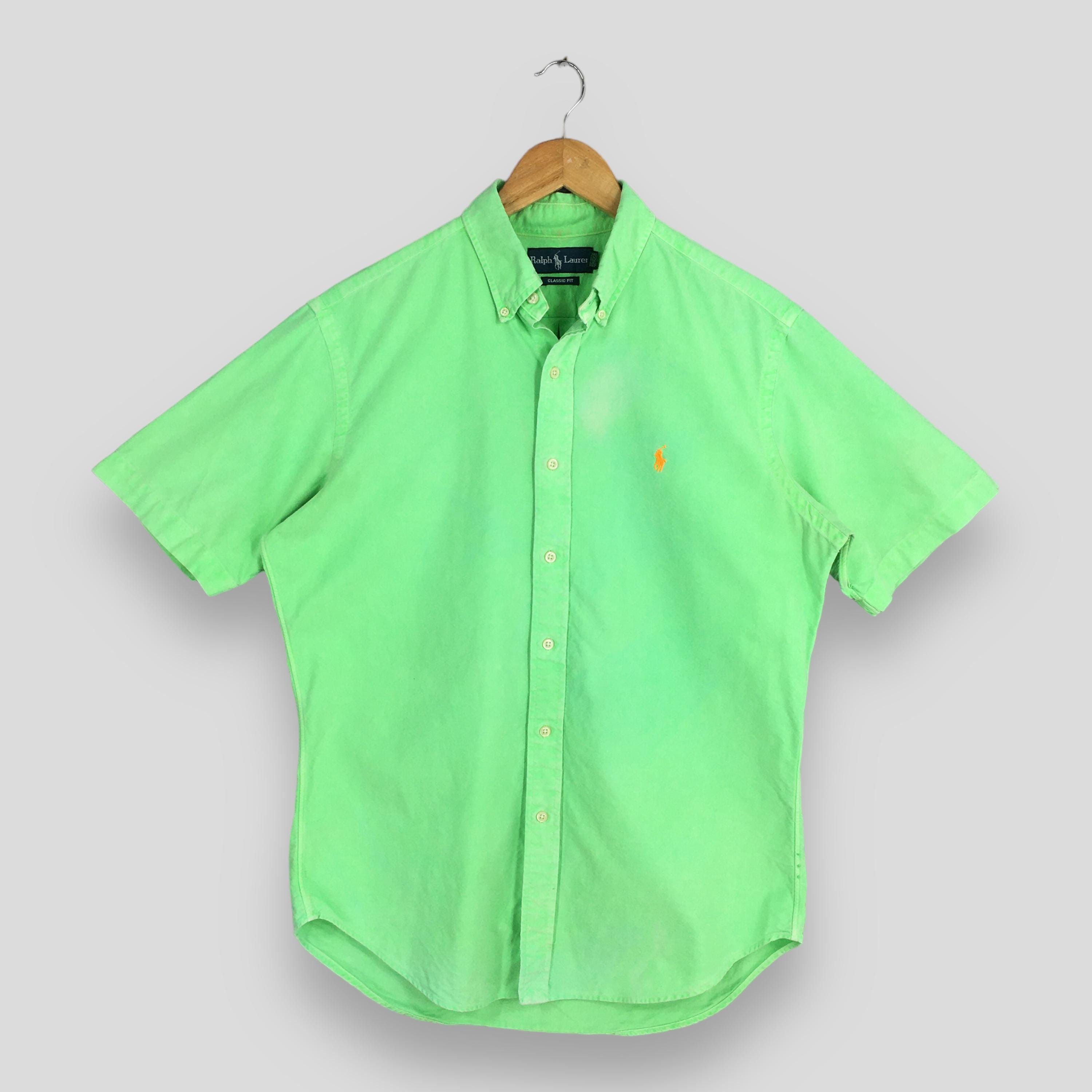Vintage Polo Ralph Lauren Neon Green Shirt Medium
