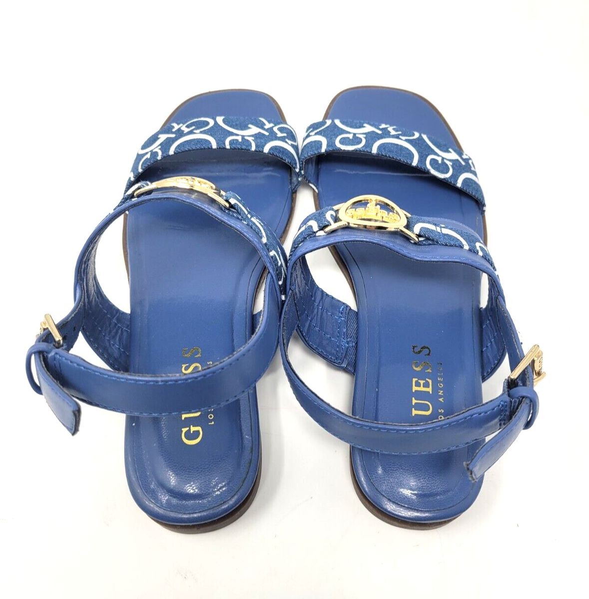 Guess GUESS Monogram Flat Sandals Metallic Logo Strappy Sz 6.5 Size US 6.5 / IT 36.5 - 3 Thumbnail