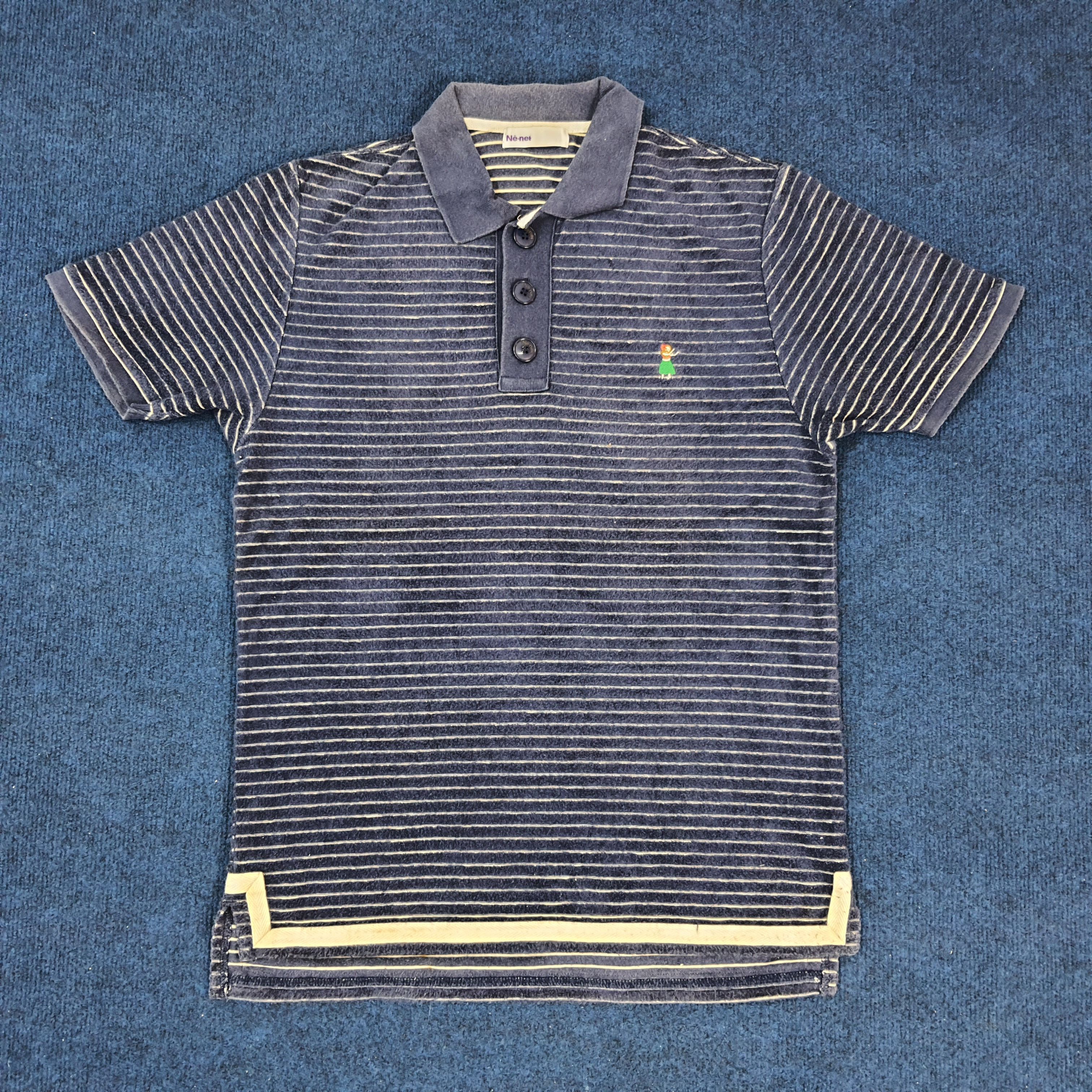 Japanese Brand × Ne-Net × Vintage Vintage Ne-Net by Issey Miyake Designer Striped Polo Shirt Size US M / EU 48-50 / 2 - 1 Thumbnail