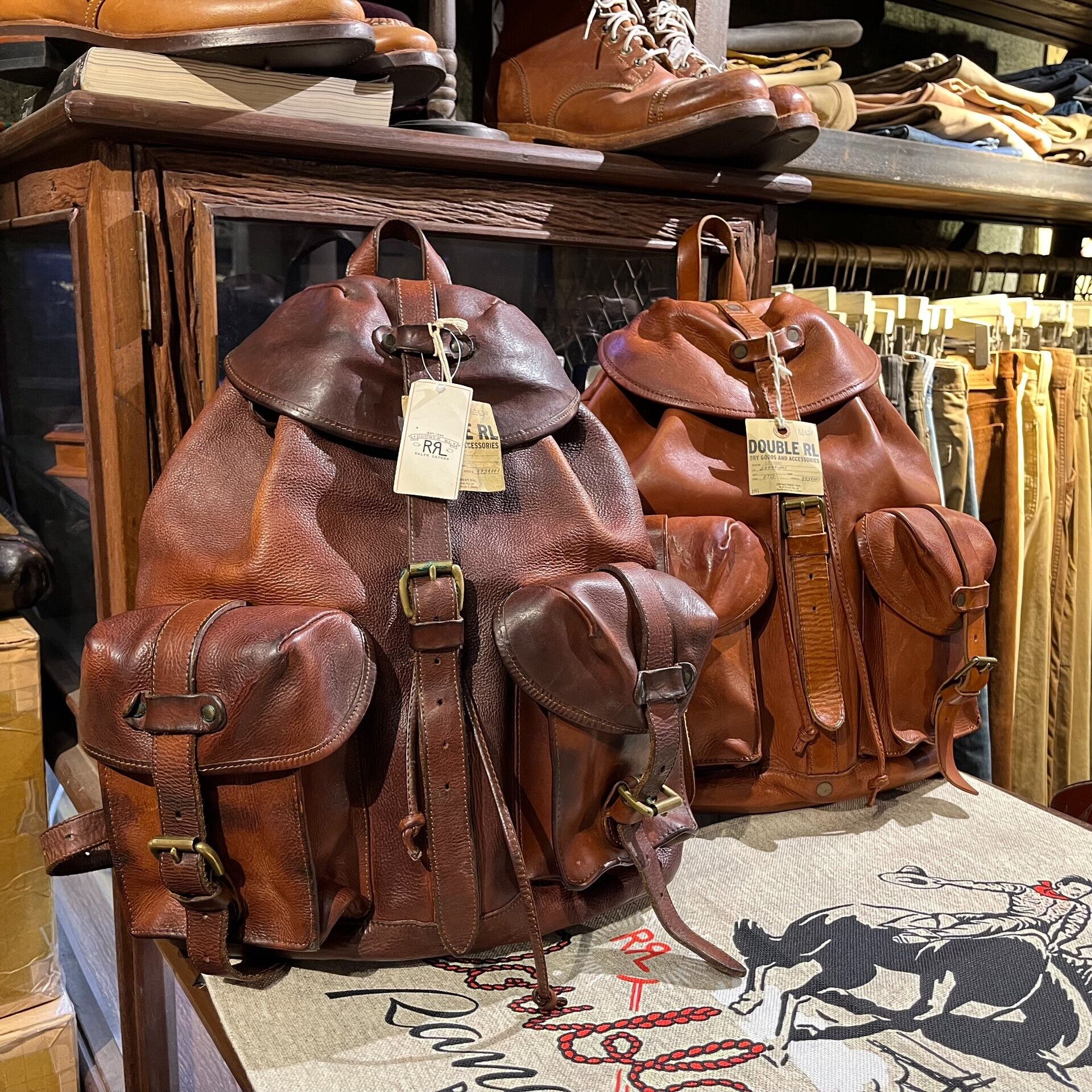 RRL Ralph Lauren RRL Double RL Leather Backpack Size ONE SIZE - 1 Thumbnail
