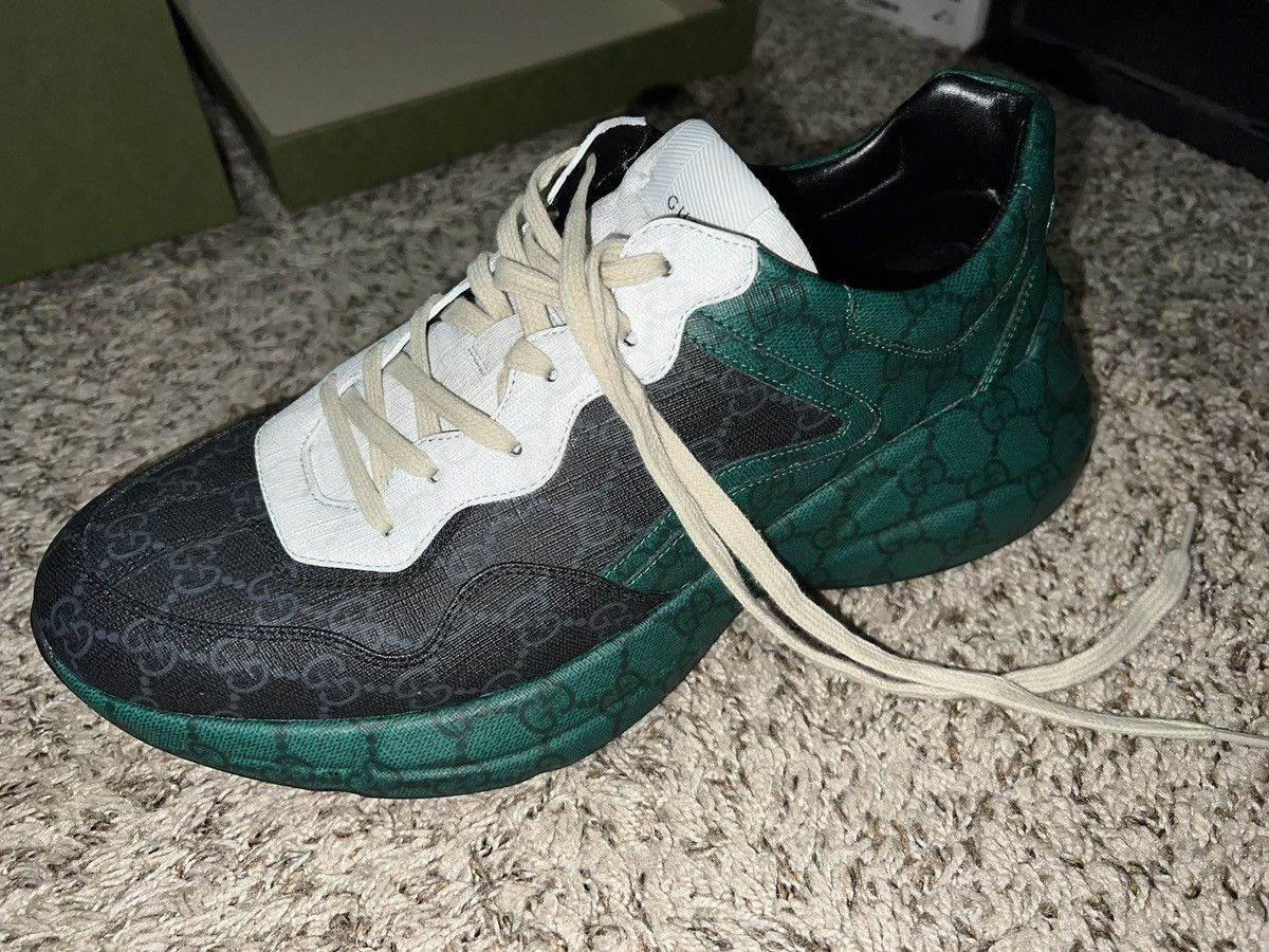 Gucci Gucci GG Rhyton Green Black Size US 11.5 / EU 44-45 - 7 Thumbnail