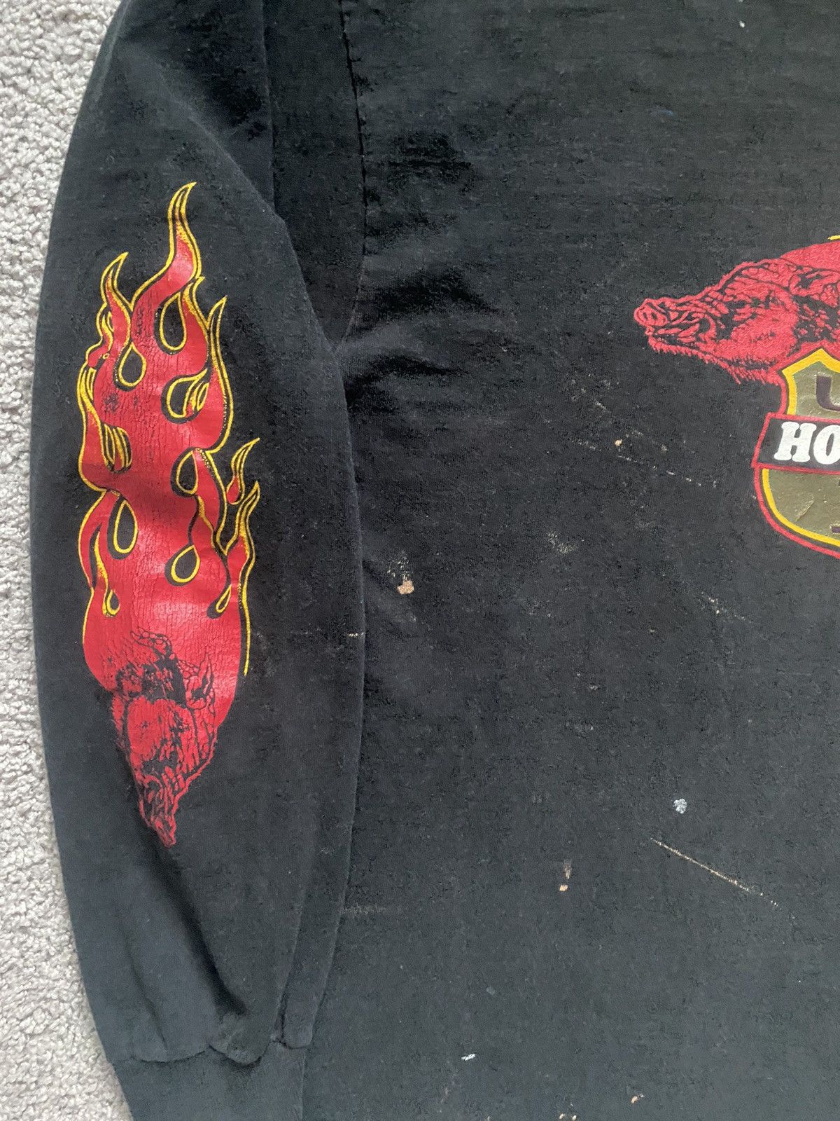 Harley Davidson × Vintage Vintage Faded Distressed Harley Flames Longsleeve Tee Shirt Size US L / EU 52-54 / 3 - 4 Thumbnail