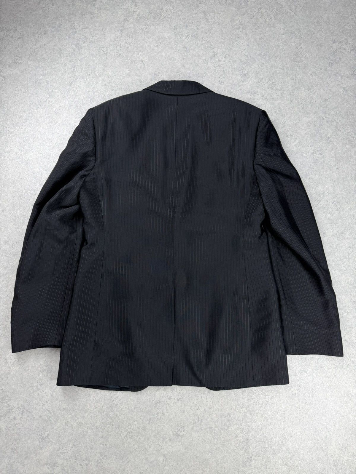Carlo Pignatelli Carlo Pignatelli Suit 3 Piece Black Stripe Mens 54 Size 44R - 10 Thumbnail