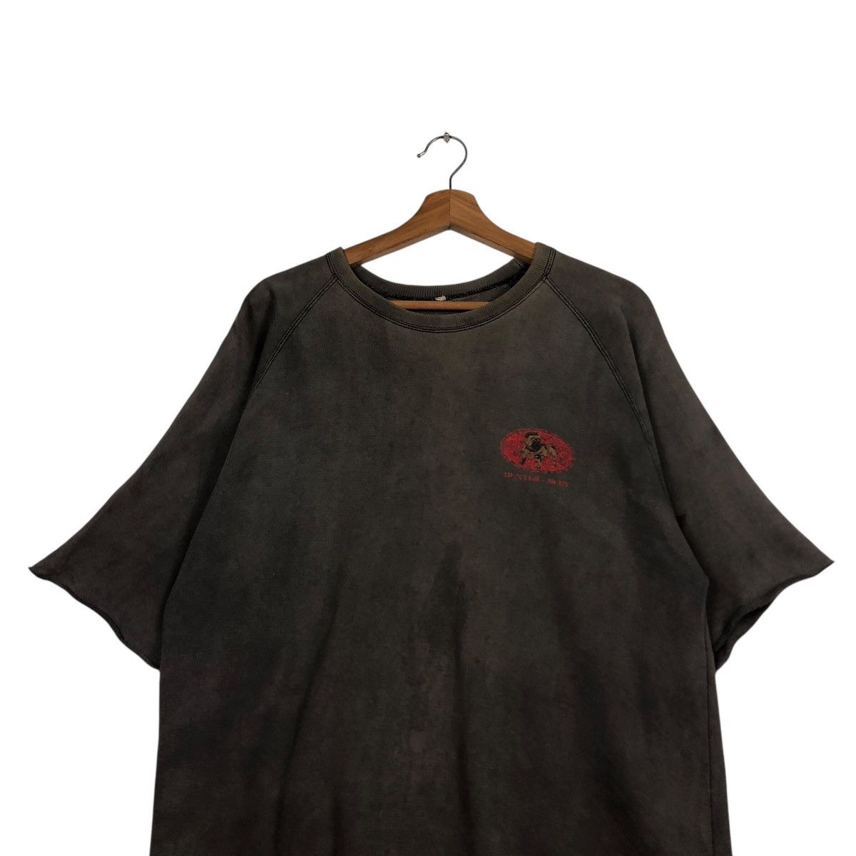 Japanese Brand Distressed Bulldog Emblem Short Sleeve Sweatshirt Rare Fade Size US M / EU 48-50 / 2 - 4 Thumbnail