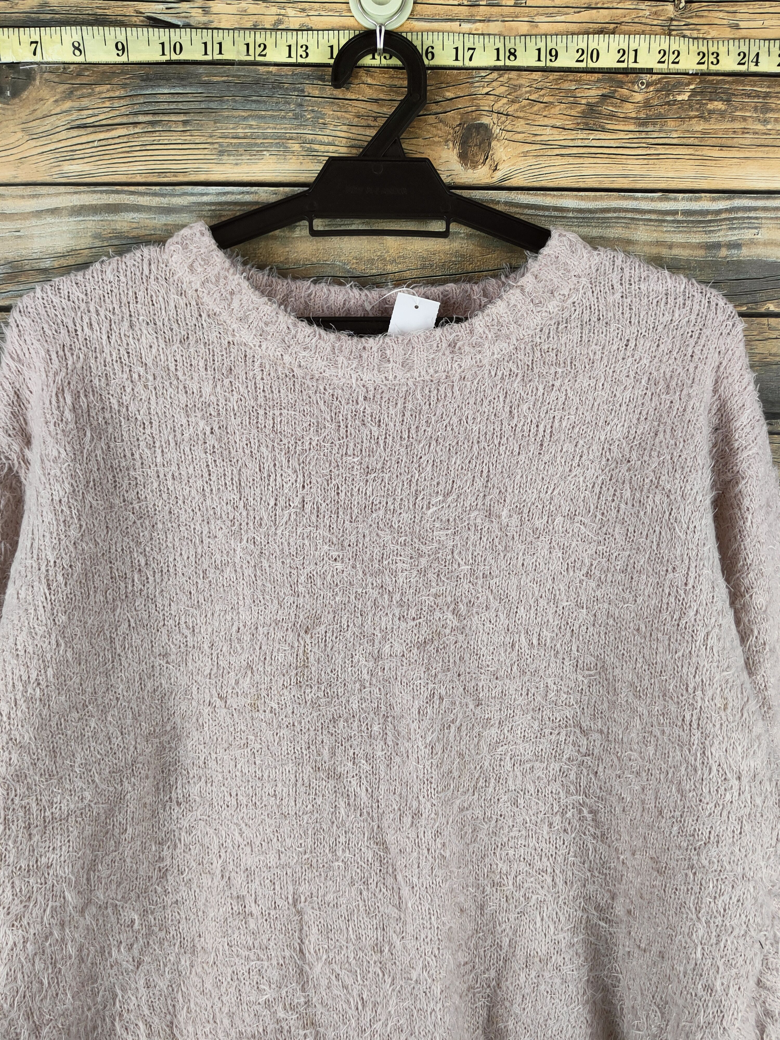 Japanese Brand DL As know as Soft Pink Fur Mohair Knitwear #46-448 Size L / US 10 / IT 46 - 2 Thumbnail