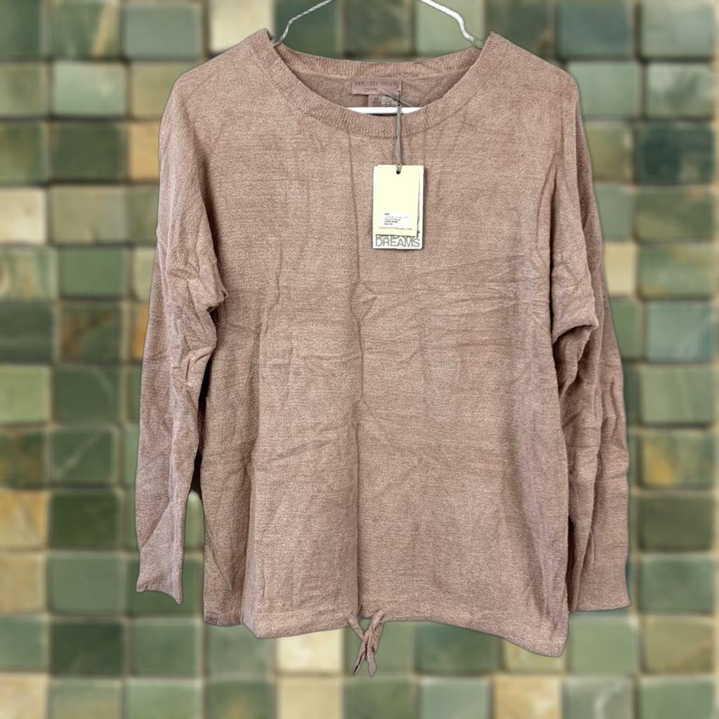 Vintage Barefoot Dreams CozyChic Ultra Lite Slouchy Pullover Sweater Faded Rose XS NWT Size XS / US 0-2 / IT 36-38 - 1 Thumbnail