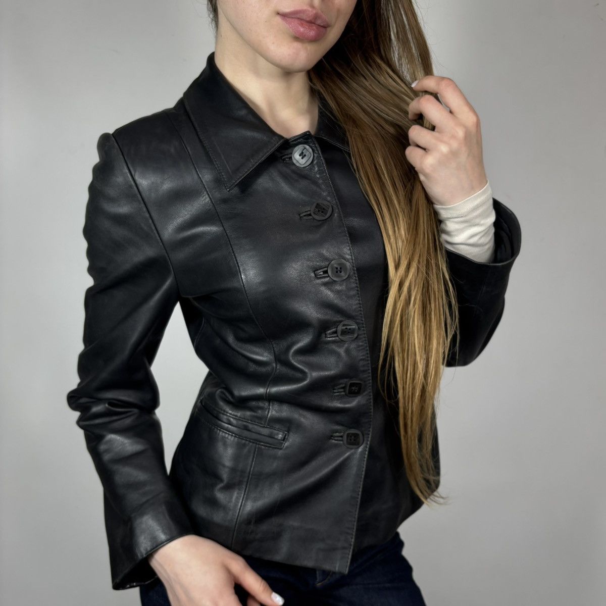Japanese Brand Vintage Y2K Japanese Leather Jacket Blazer Opium Rick Style Size S / US 4 / IT 40 - 1 Thumbnail