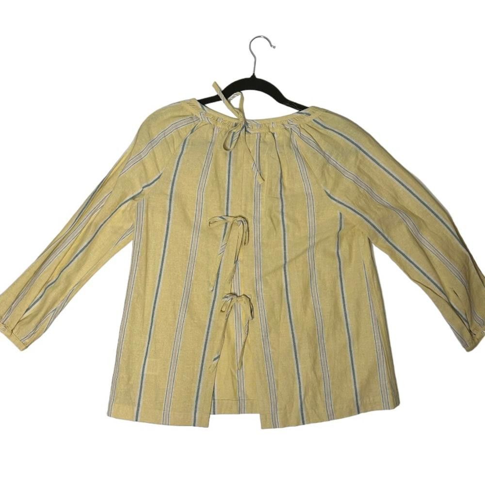 Madewell Madewell l NWT Tie-Back Peasant Top in Atlantic Stripe XS Size XS / US 0-2 / IT 36-38 - 5 Thumbnail