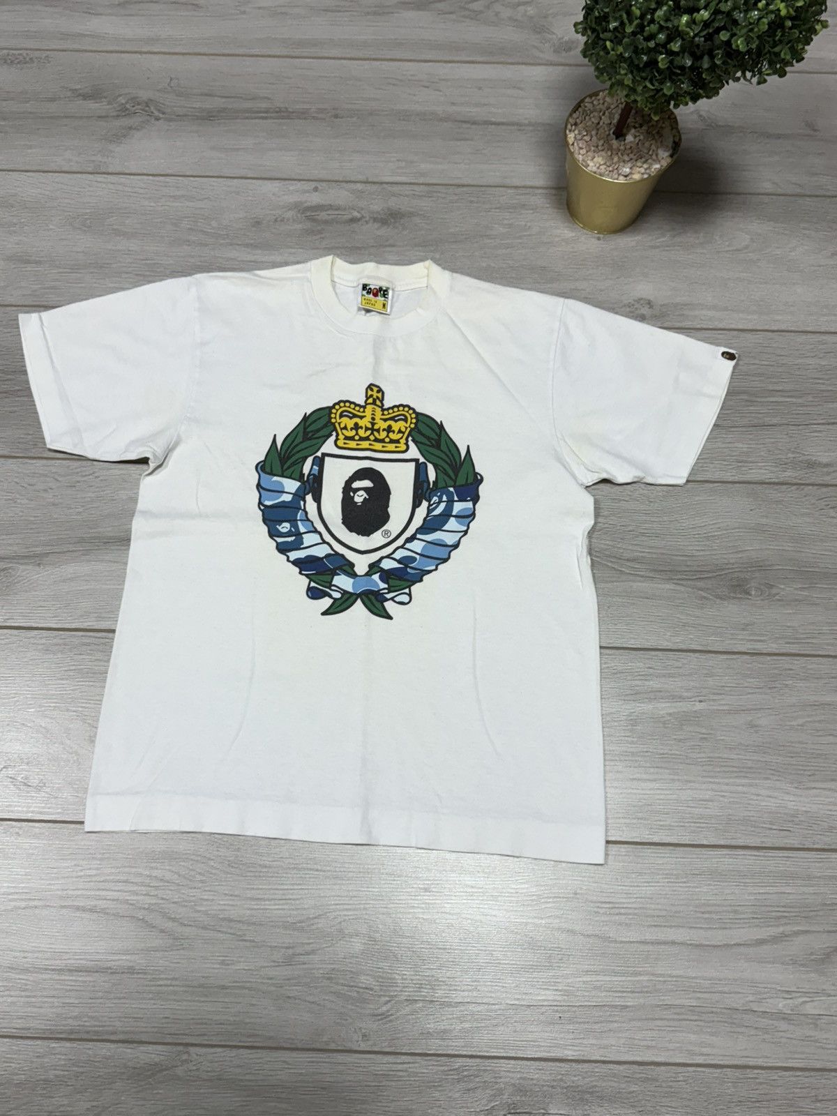 Bape Bape ape head crown camo tee shirt Japan Size US M / EU 48-50 / 2 - 8 Thumbnail