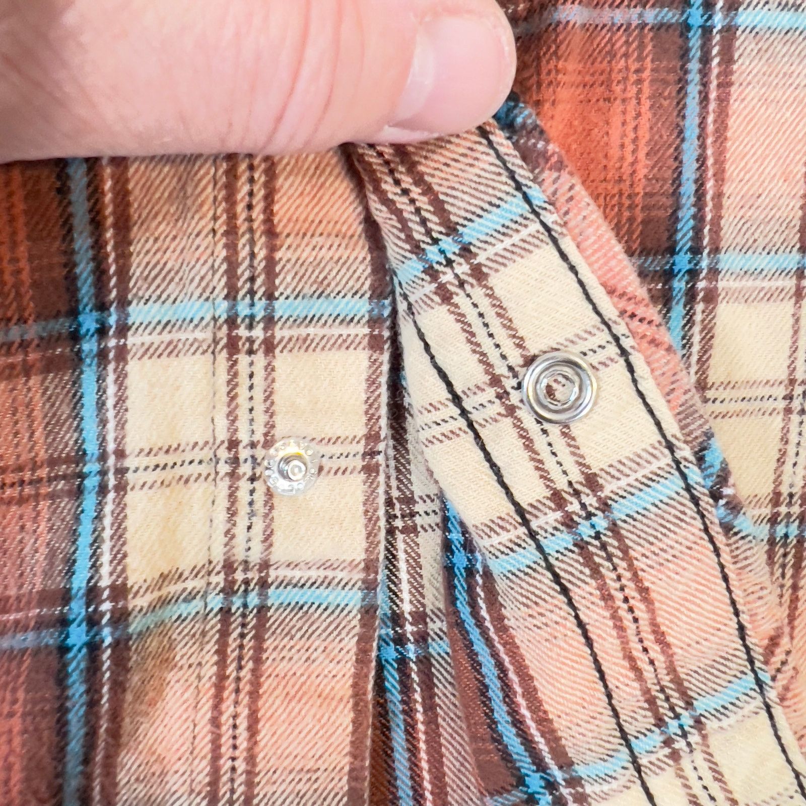 Wrangler Wrangler Wrancher Flannel Shirt Men XXL Pearl Snap Brick-Red Size US XXL / EU 58 / 5 - 5 Thumbnail