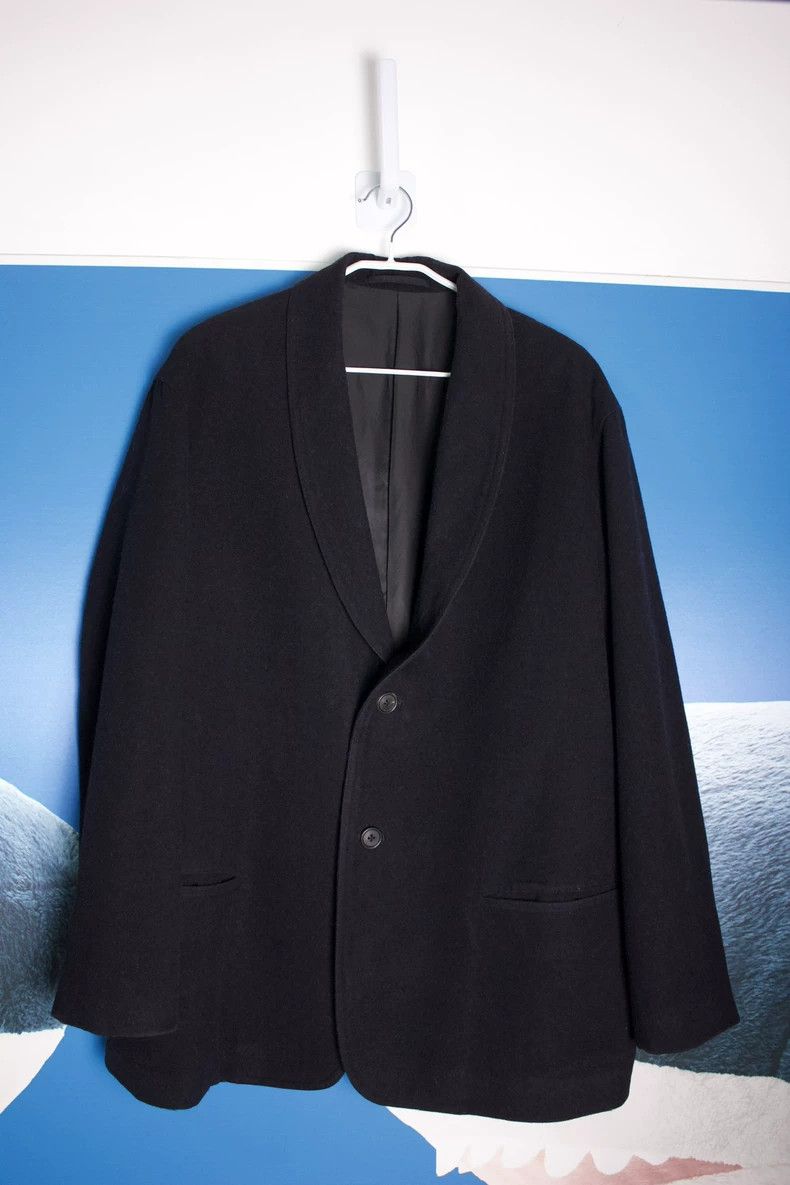 Yohji Yamamoto Yohji Yamamoto size m Men's scarf collar blazer 2505-Nexta Size 36R - 1 Thumbnail