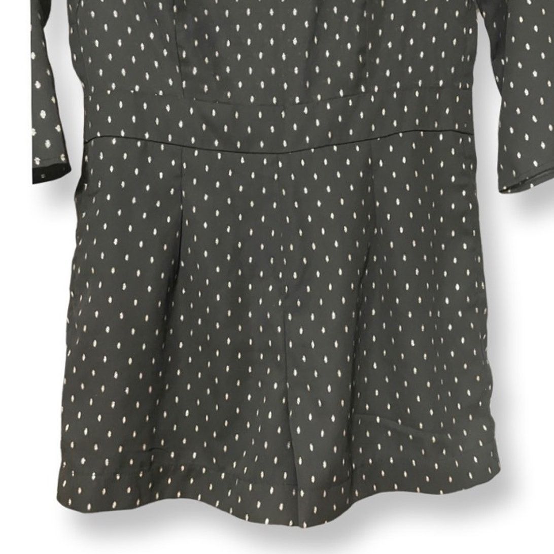 Zara Zara Black Polka Dot Romper 3/4 Sleeve Romper Playsuit S Size 28" / US 6 / IT 42 - 4 Thumbnail