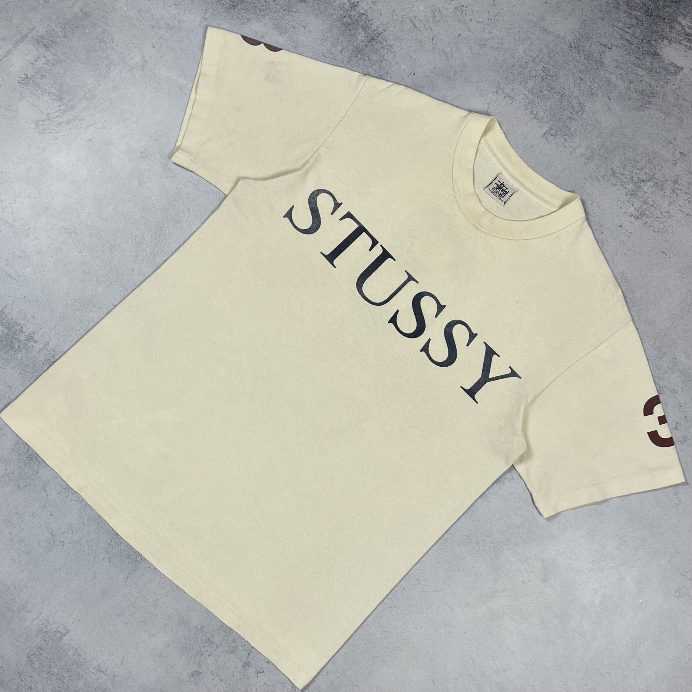 Stussy Vintage Stussy Y2K Big Logo T Shirt 80’s Size US M / EU 48-50 / 2 - 1 Thumbnail