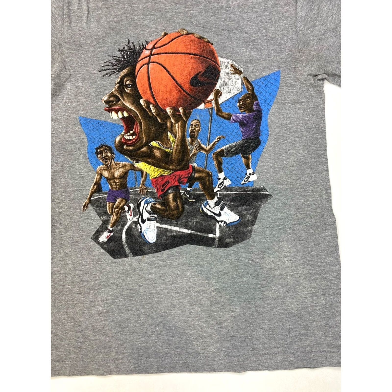 Nike Nike Air Street Ball Graphic T-shirt Men Small Gray Size US S / EU 44-46 / 1 - 2 Thumbnail
