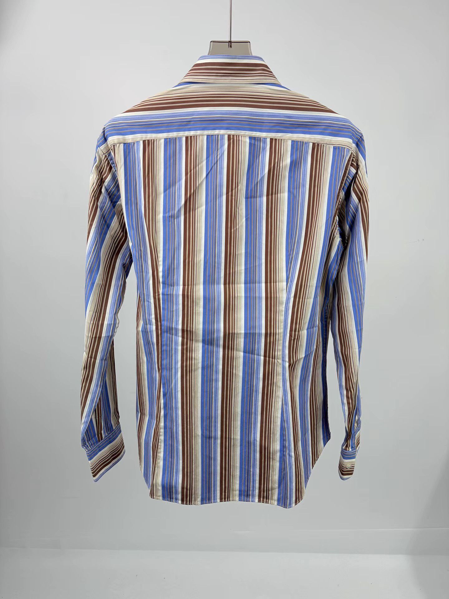 Salvatore Ferragamo FERRAGAMO Striped Long Sleeve Shirt Size US L / EU 52-54 / 3 - 2 Thumbnail
