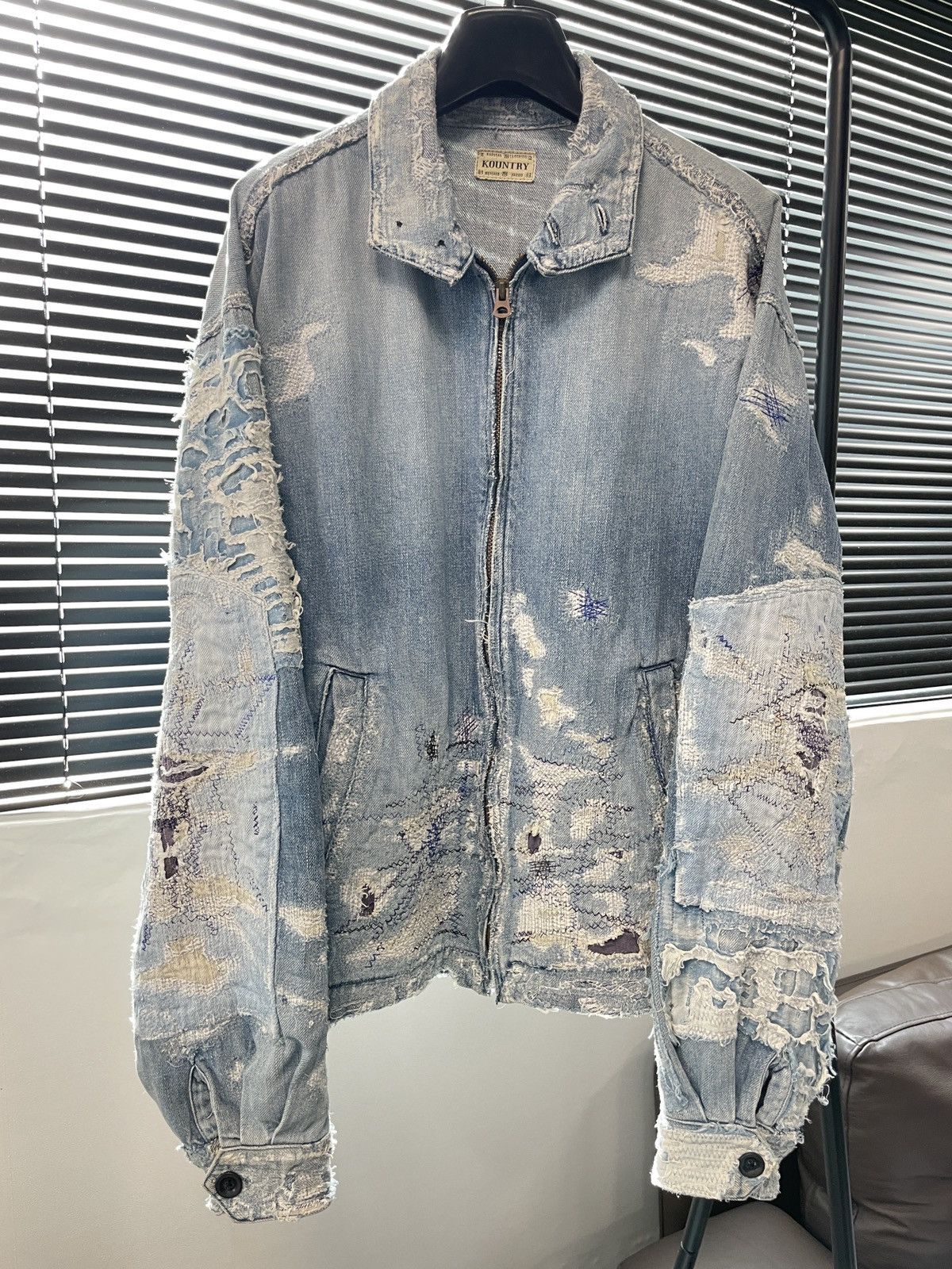 image of Kapital Boro Jacket in Blue, Men's (Size Large)