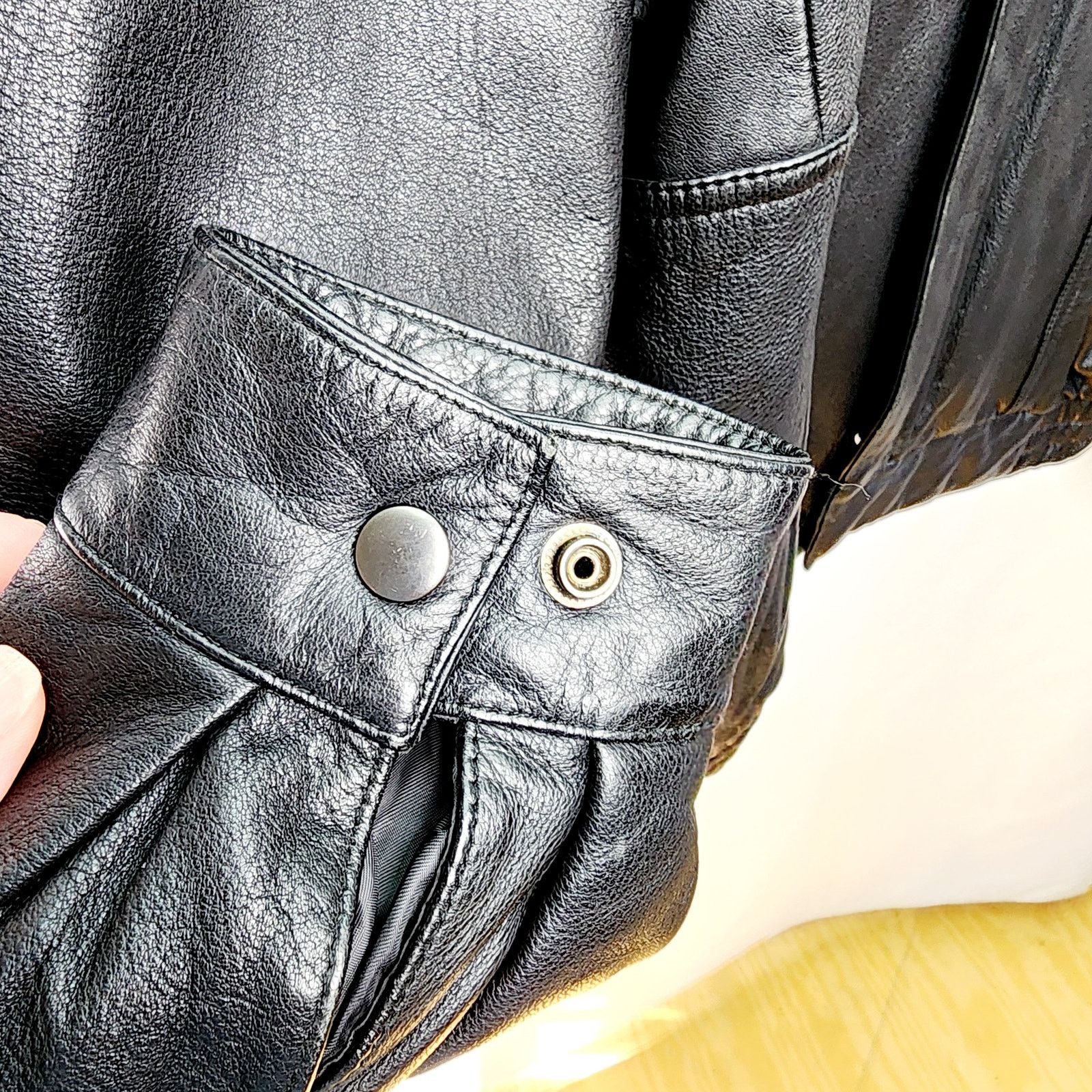 Reed Vintage Reed Men's Bomber Black Leather Jacket 90's Size US M / EU 48-50 / 2 - 11 Thumbnail