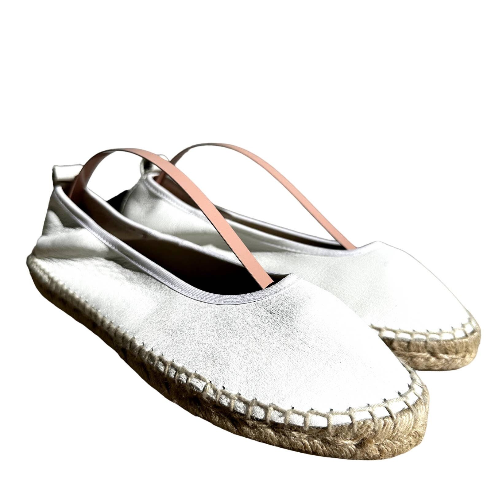Free People Maya Espadrille Ballet Flats Almond Leather 6