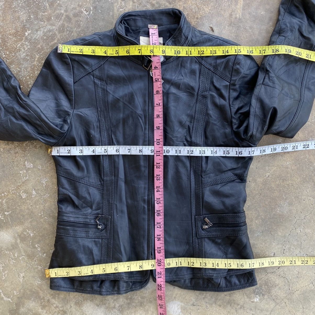 Genuine Leather Sheepskin Leather Crop Jacket Size M / US 6-8 / IT 42-44 - 10 Thumbnail