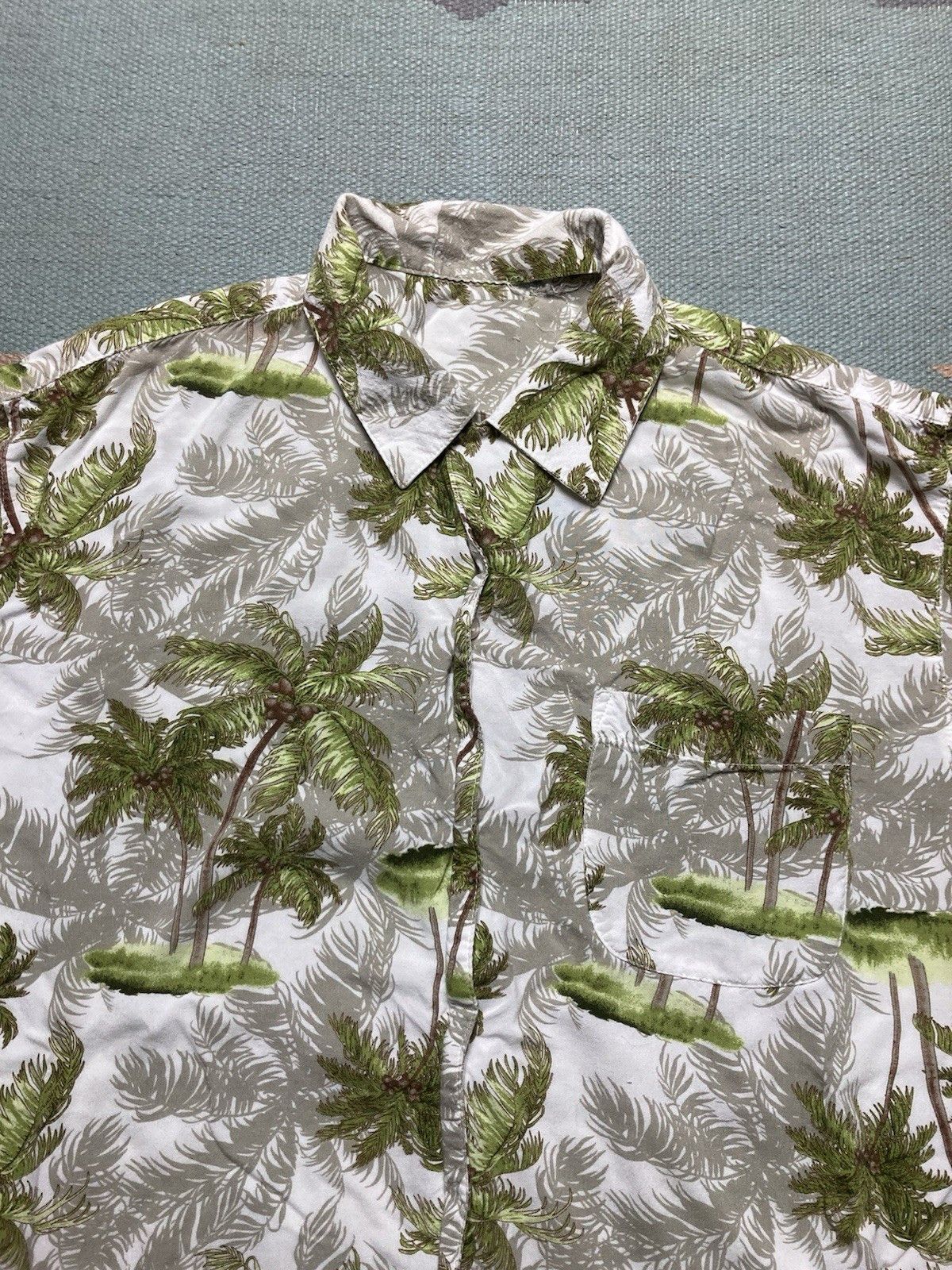 Vintage rayon loop collar hawaiian shirt 90s palm trees large Size US L / EU 52-54 / 3 - 2 Thumbnail