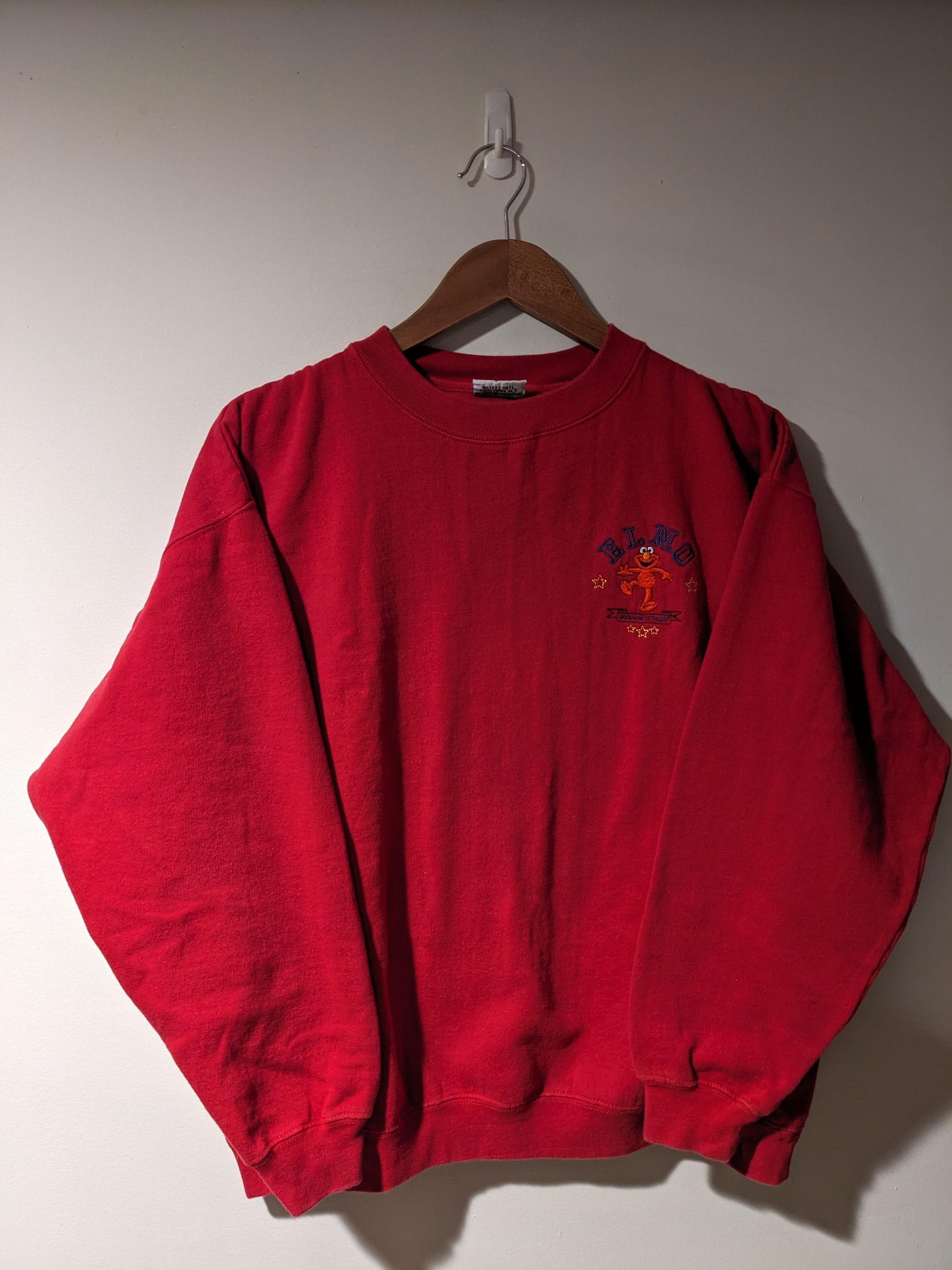 Cartoon Network × Vintage Vintage 90s Sesame Street Elmo Small Logo Sweatshirt Size XL / US 12-14 / IT 48-50 - 1 Thumbnail