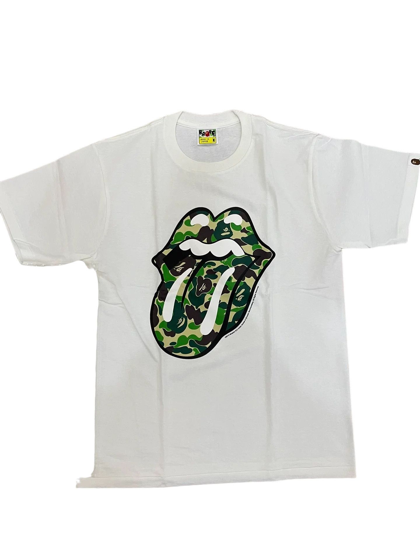 Bape Bape x Rolling Stones Camo Logo T-Shirt Size M Size US M / EU 48-50 / 2 - 1 Thumbnail