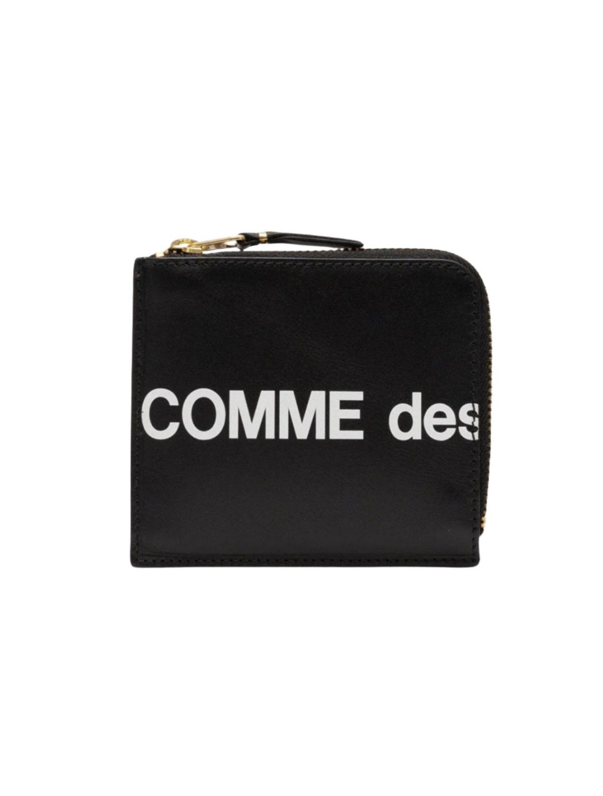 Comme des Garcons × Comme des Garcons Homme × Comme des Garcons Homme Plus New CDG Black Leather Wallet with Huge Logo Slim Corner Zip Size ONE SIZE - 1 Thumbnail