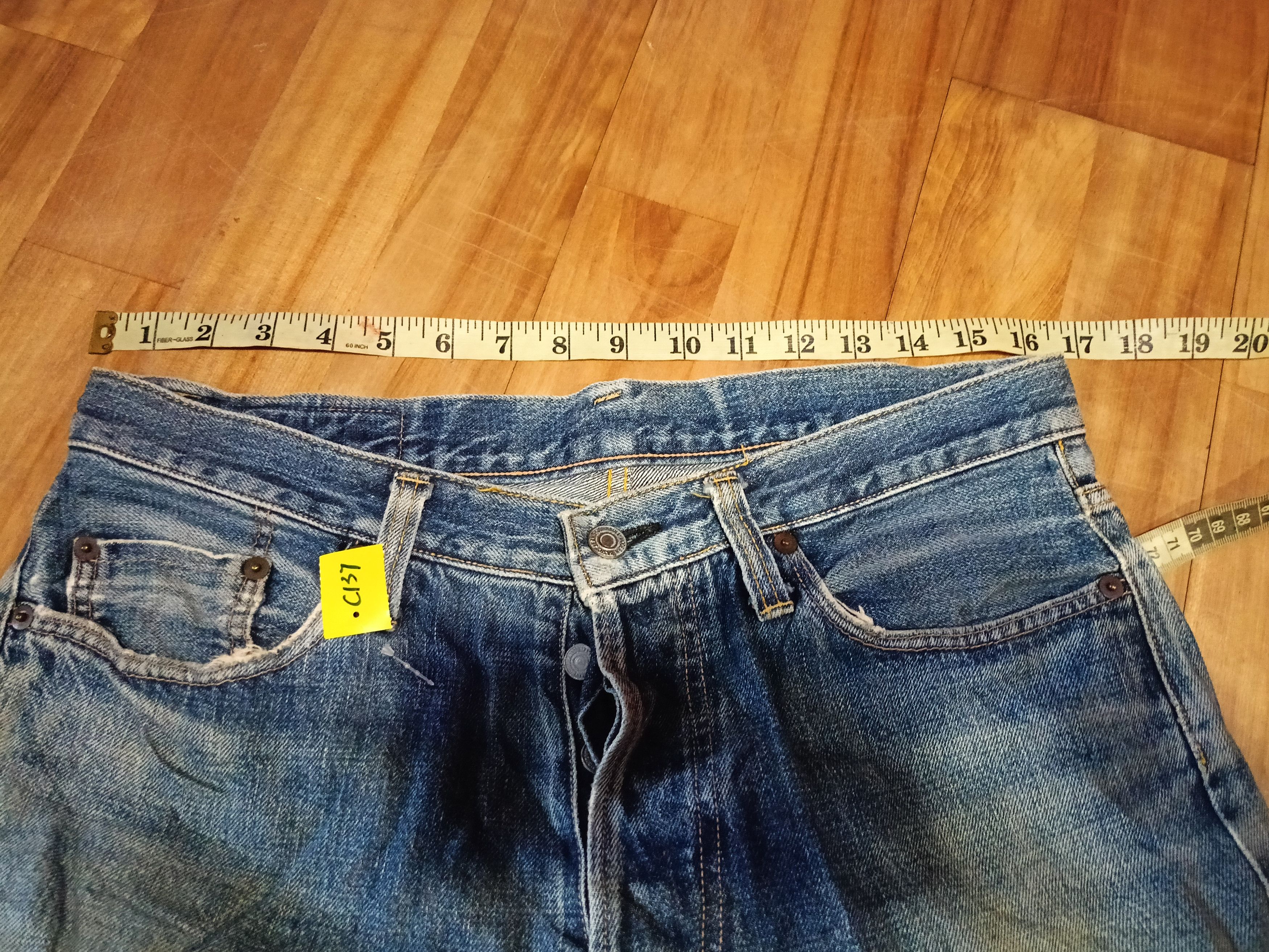 Johnbull DL John Bull Japan selvedge ripped Denim like cobain #c137 Size US 33 - 13 Thumbnail