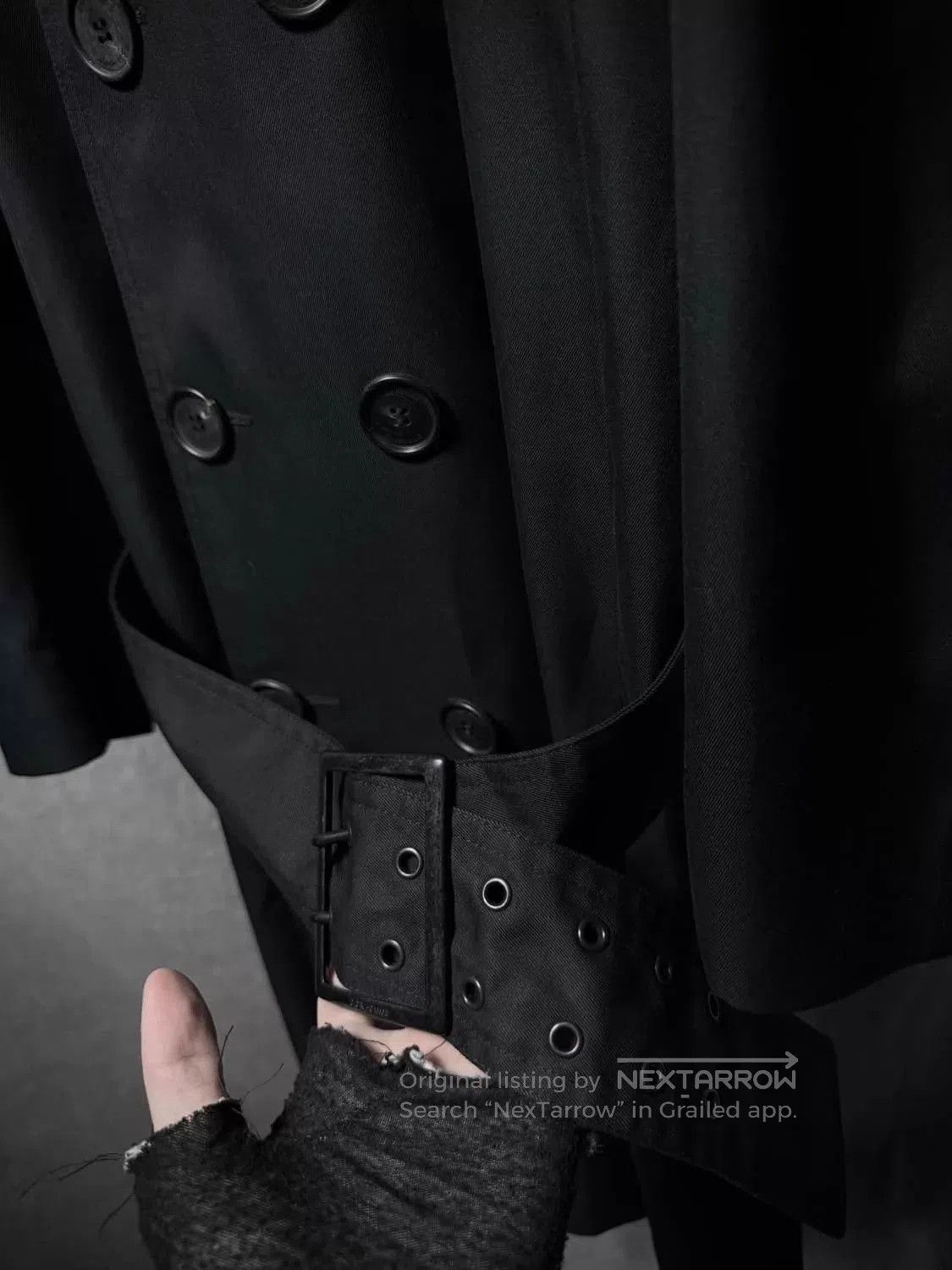 Dior Black Double-Breasted Trench Coat Size S. Size US S / EU 44-46 / 1 - 4 Thumbnail