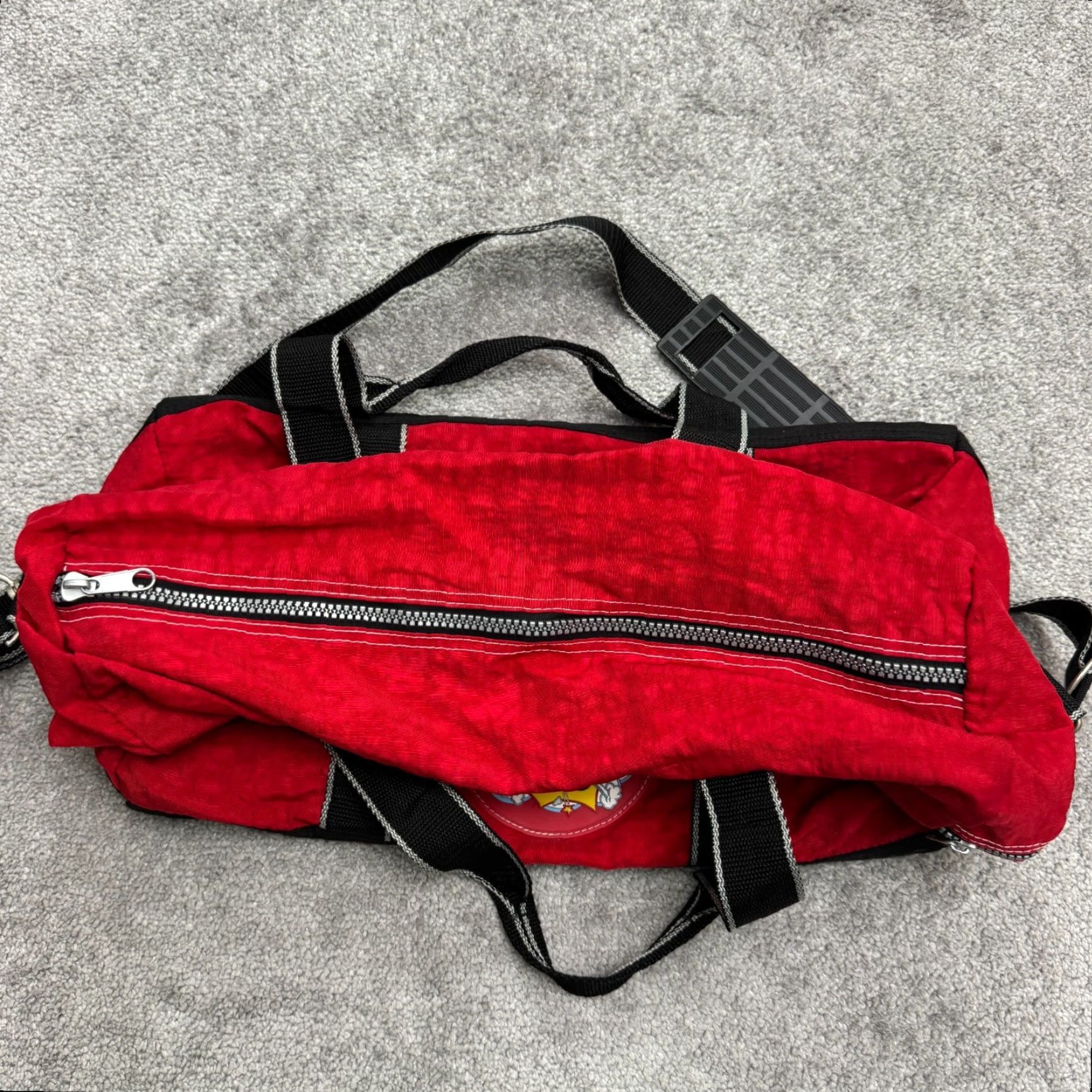 Disney VINTAGE Disney Mickey Mouse Duffle Bag Large Red Black Retro Y2K Travel Gym Unisex Adults Size ONE SIZE - 3 Thumbnail
