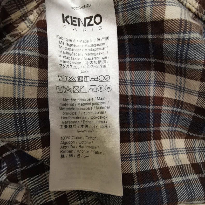 Kenzo KENZO Cotton color-matched checkered collar shirt Size XXS / US 00 / IT 34 - 7 Thumbnail