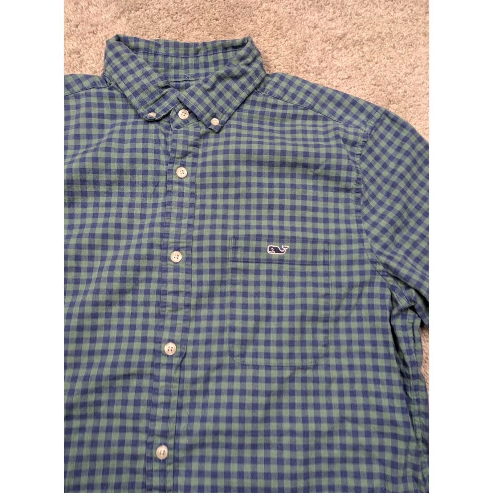 Vineyard Vines Vineyard Vines Shirt Mens M Medium Green Check Button Down Classic Fit Size US M / EU 48-50 / 2 - 3 Thumbnail