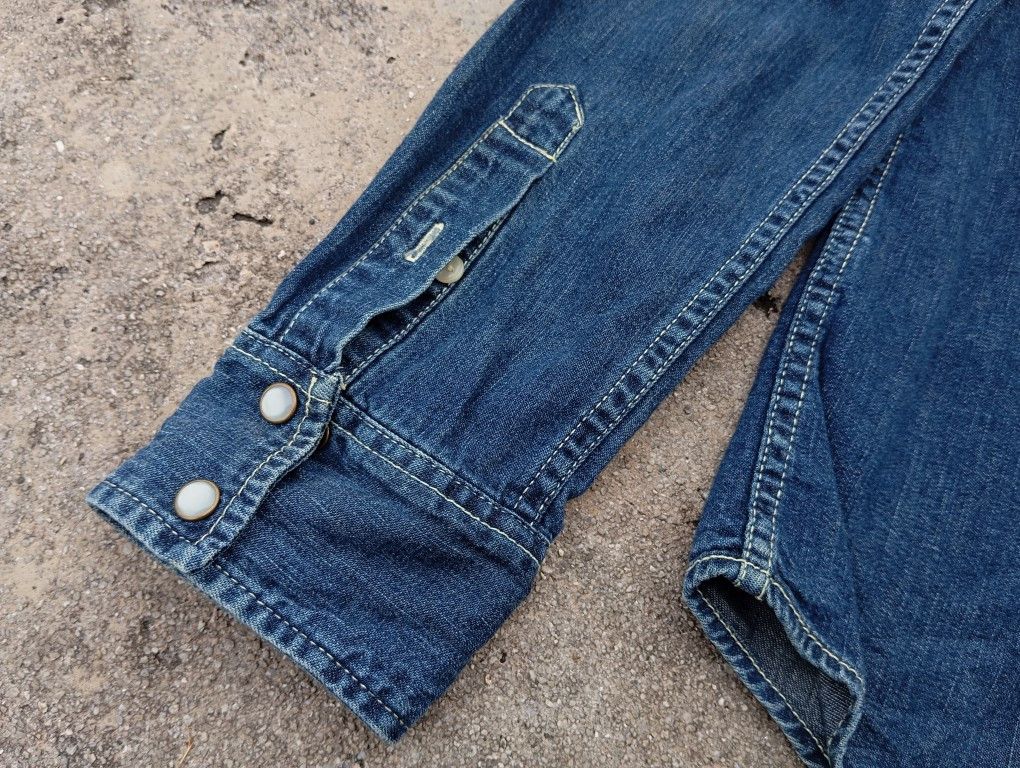 Oshkosh Oshkosh Classic Denim Western 🤠 Pearl Snap Button Shirt 🐎 Size US S / EU 44-46 / 1 - 6 Thumbnail