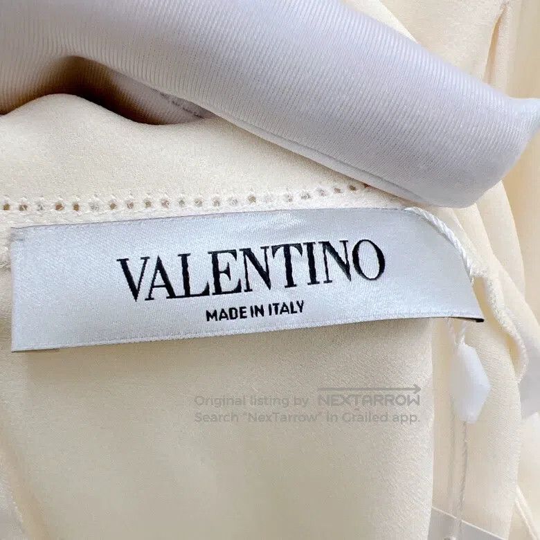 Other Valentino Beige white silk top Size S / US 4 / IT 40 - 6 Thumbnail