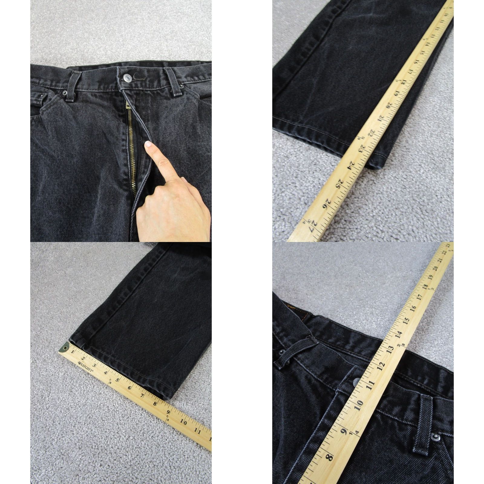 Levi's Levis Mens Classic Straight Jeans 40 Faded Black 40X23 Size US 40 / EU 56 - 4 Thumbnail