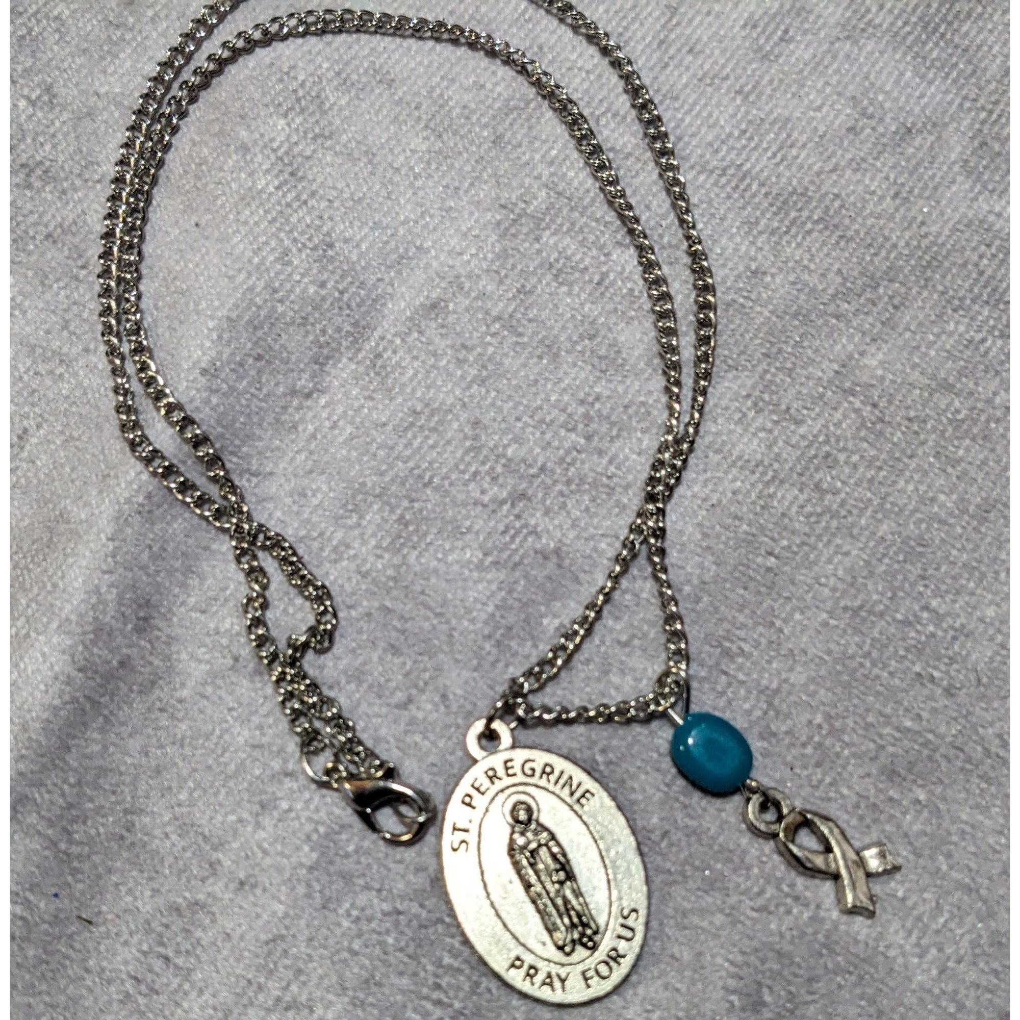 Other St. Peregrine Pray For Us Cancer Awareness Charm Necklace Size ONE SIZE - 4 Thumbnail