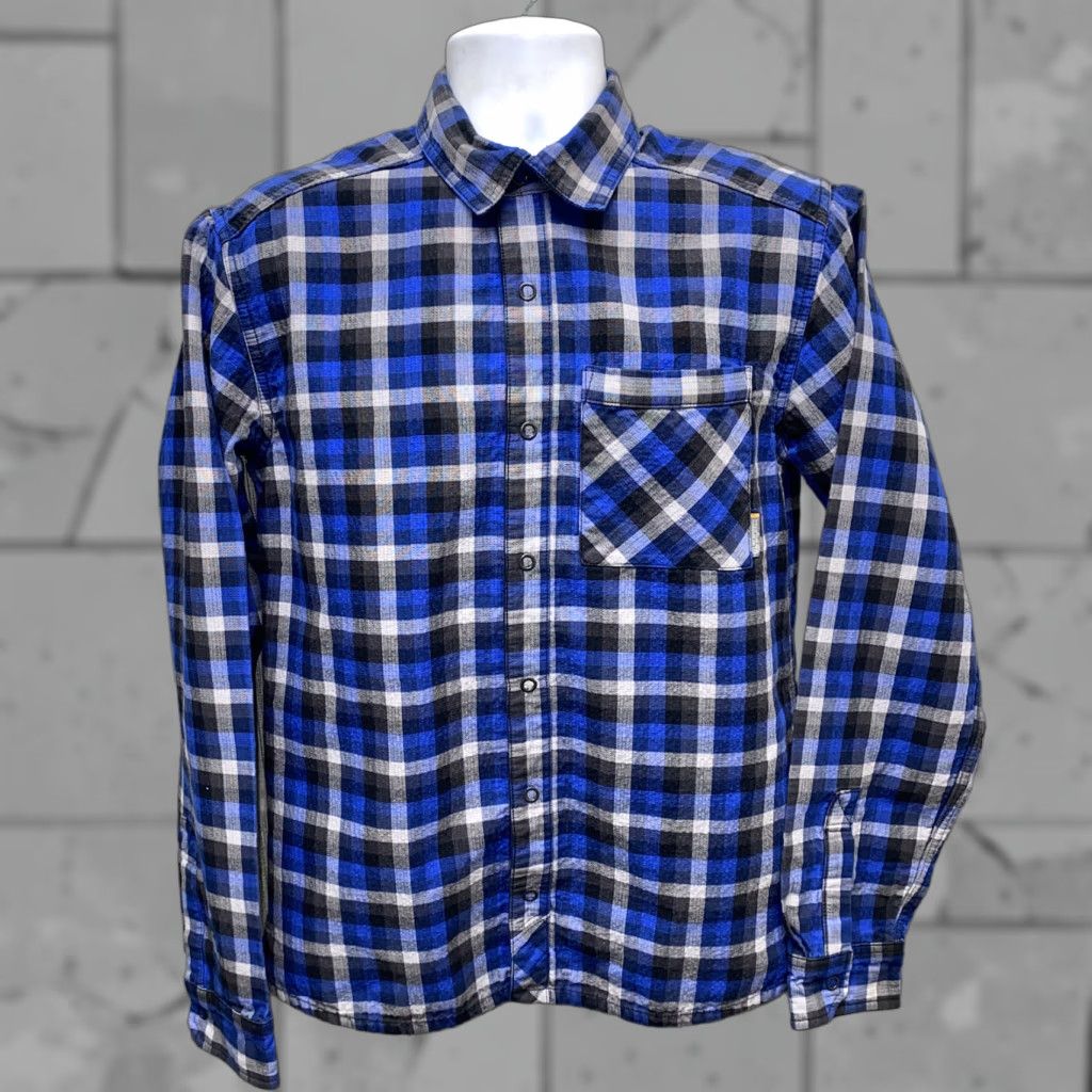 Mountain Hardwear Mountain Hardwear Mens Blue Plaid Long Sleeve Snap Button Front Shirt Size M Size US M / EU 48-50 / 2 - 1 Thumbnail