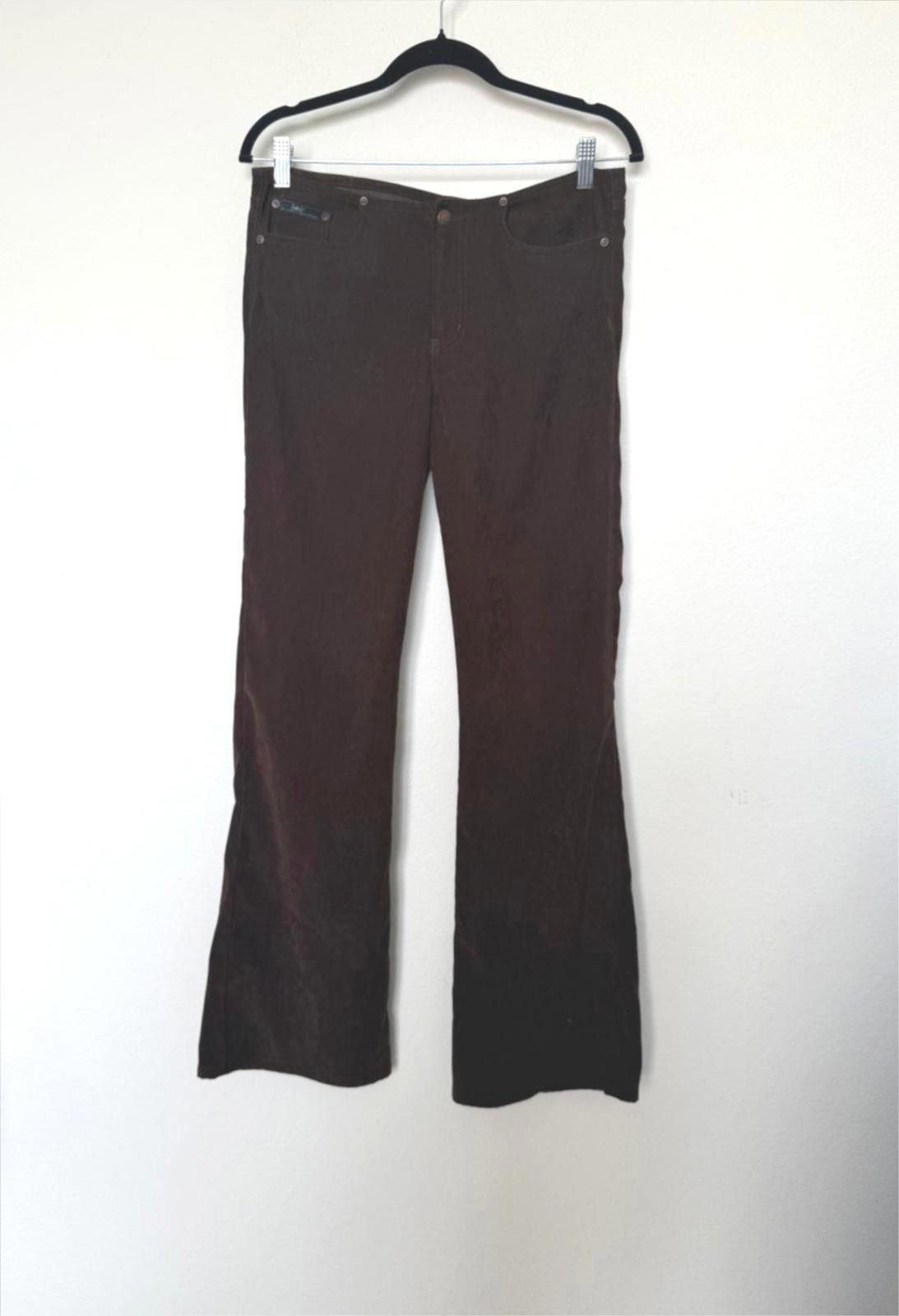 L.E.I. Vintage Y2K Low Rider LEI Brown Flared Pants Size 32" / US 10 / IT 46 - 4 Thumbnail