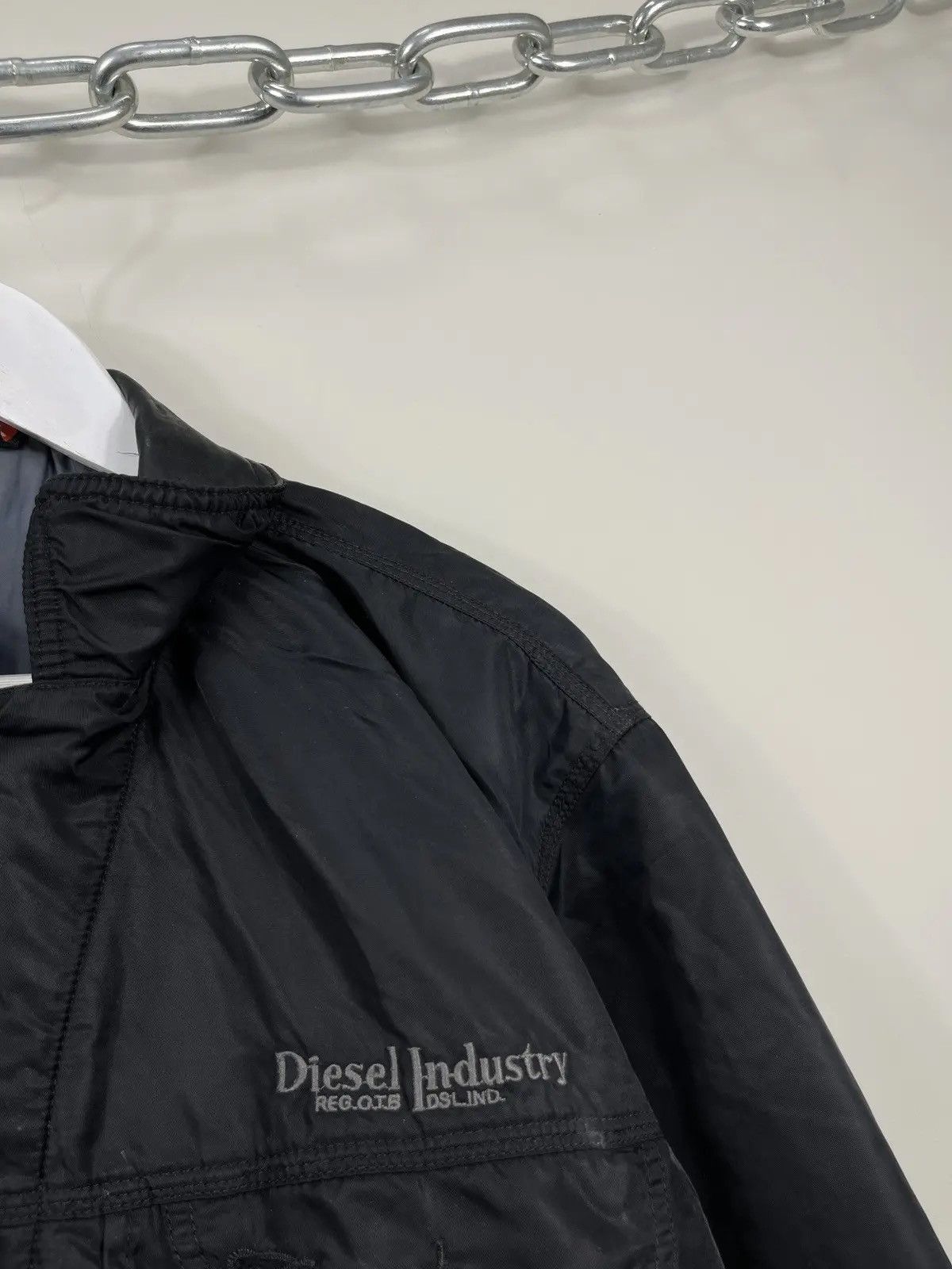 Diesel Vintage 90s Diesel Nylon Leather Black Avant Garde Jacket Size US L / EU 52-54 / 3 - 2 Thumbnail