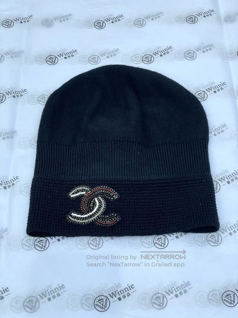 Chanel Chanel 23A handicraft workshop beaded logo black knitted c Size ONE SIZE - 4 Thumbnail