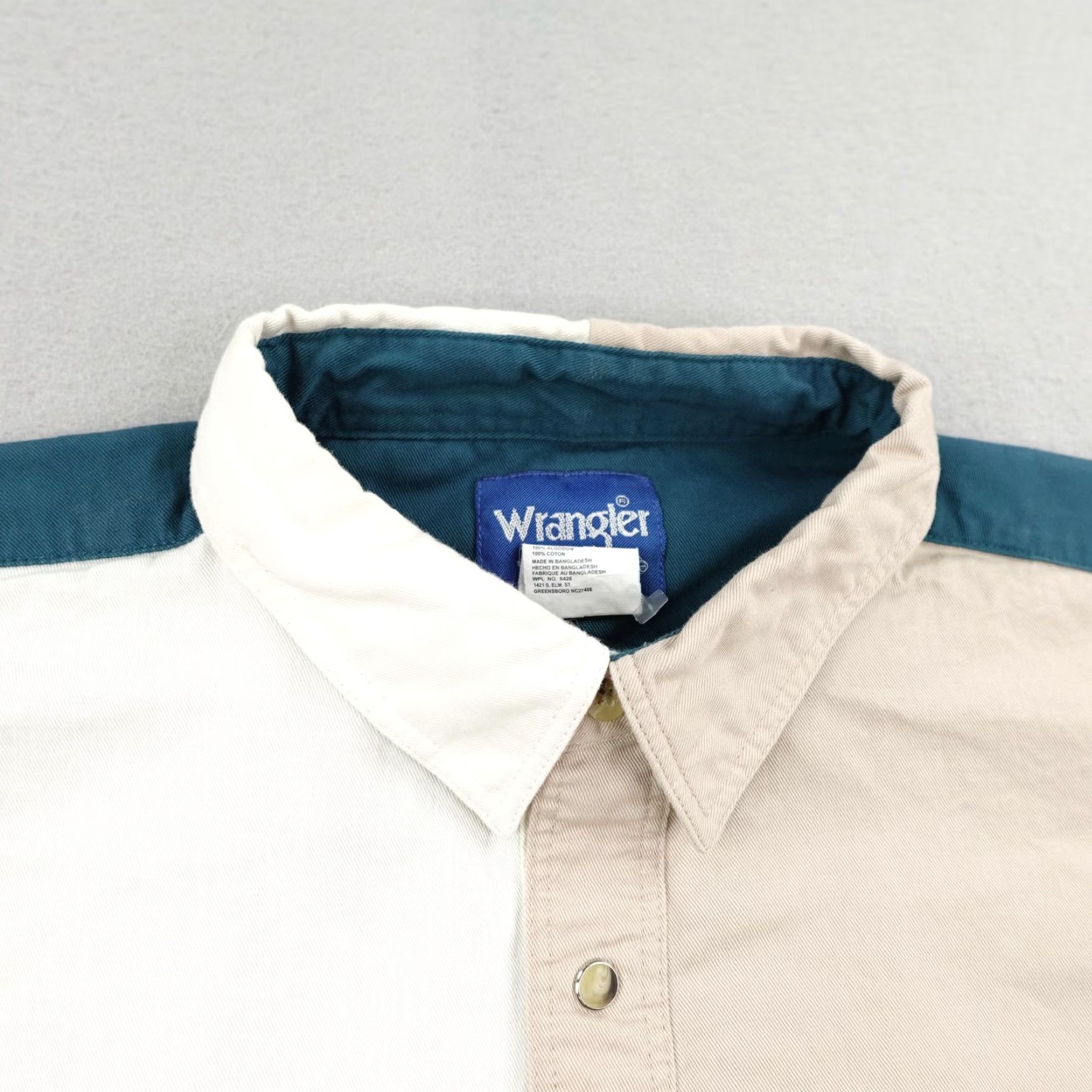 Wrangler Wrangler Shirt Mens 2XL Colorblock Twill Pearl Snap Western Cowboy Rodeo Multicolor Mens Size US XXL / EU 58 / 5 - 2 Thumbnail