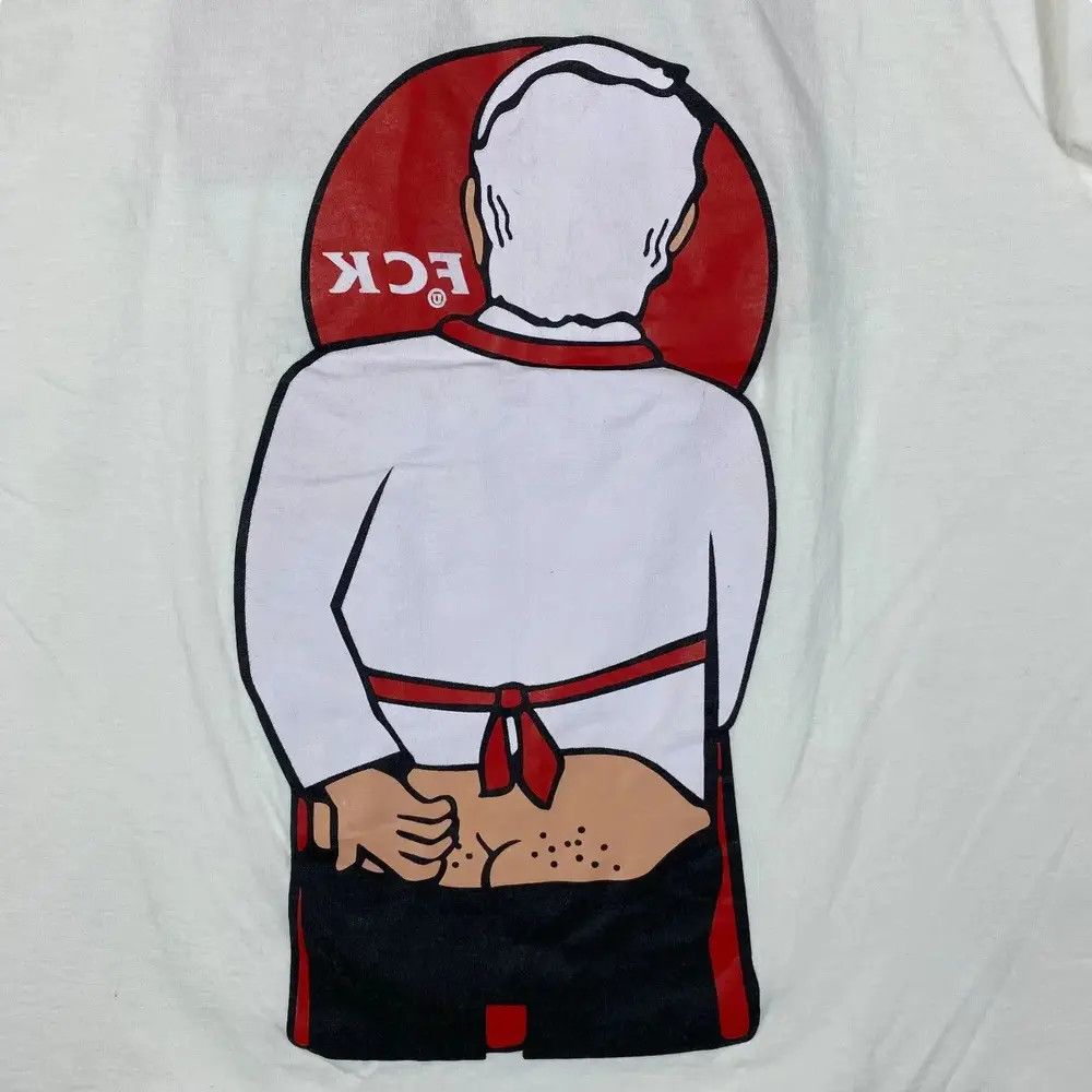 Vintage Vintage FUCK KFC Parody Graphic Tee Shirt Size US M / EU 48-50 / 2 - 6 Thumbnail